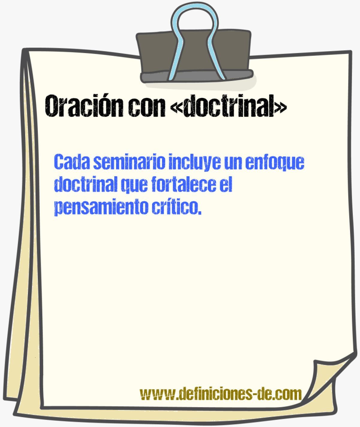 Ejemplos de oraciones con doctrinal