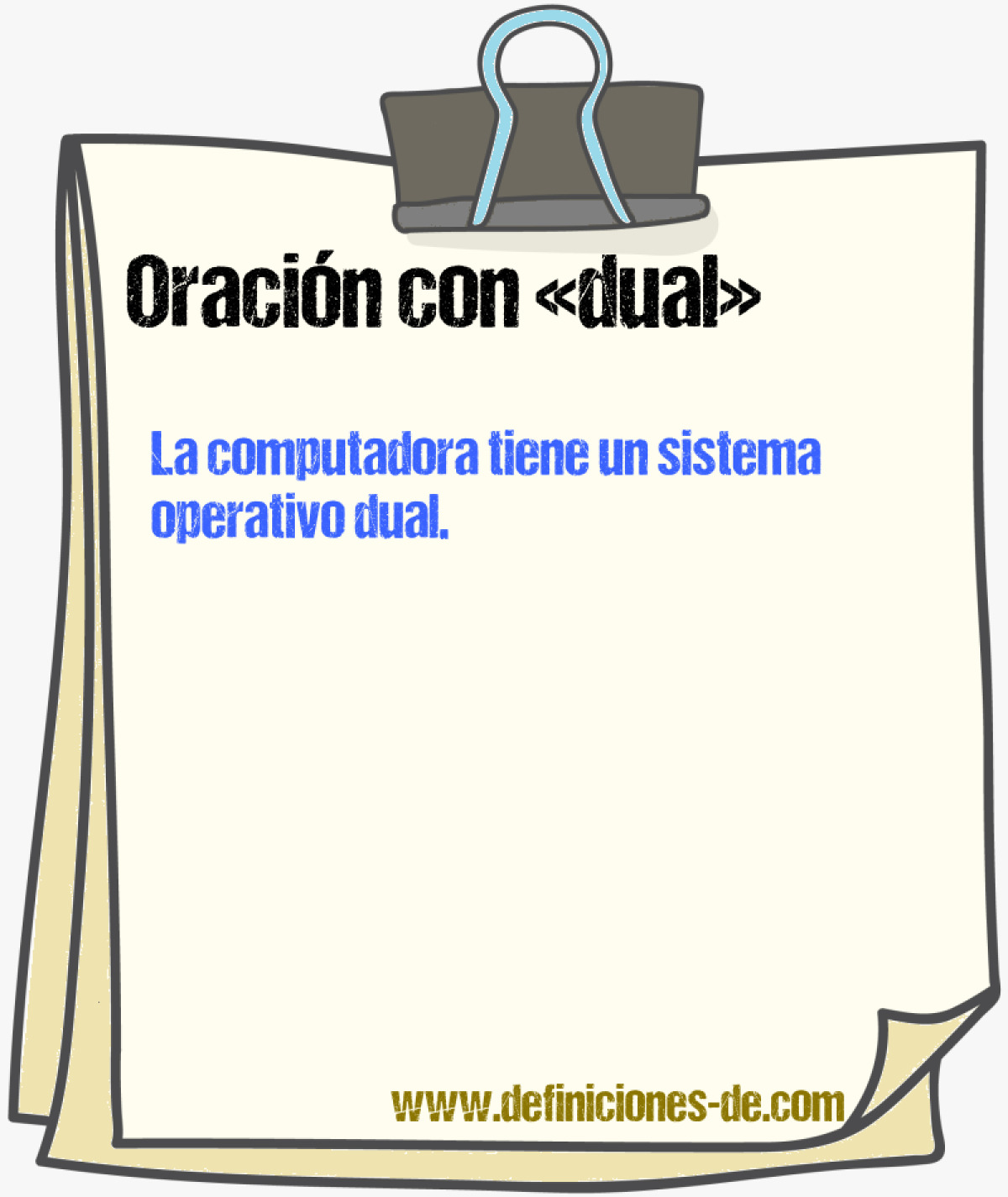 Ejemplos de oraciones con dual