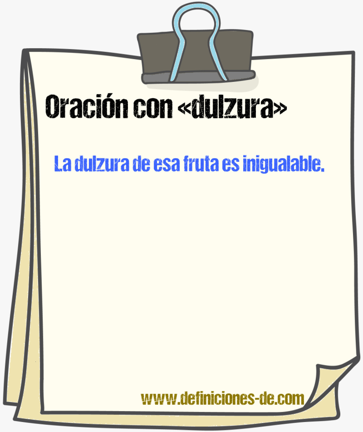 Ejemplos de oraciones con dulzura