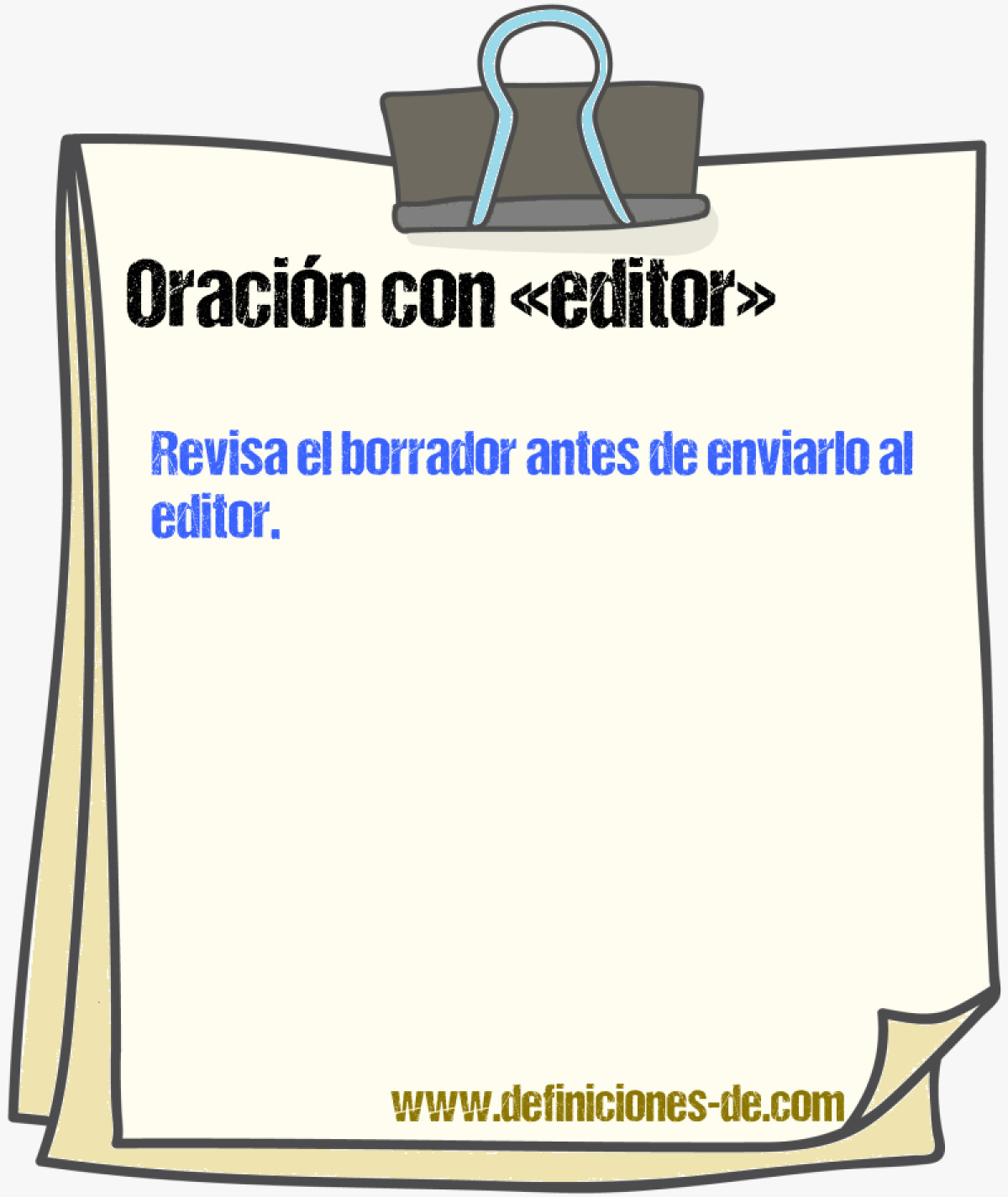 Ejemplos de oraciones con editor