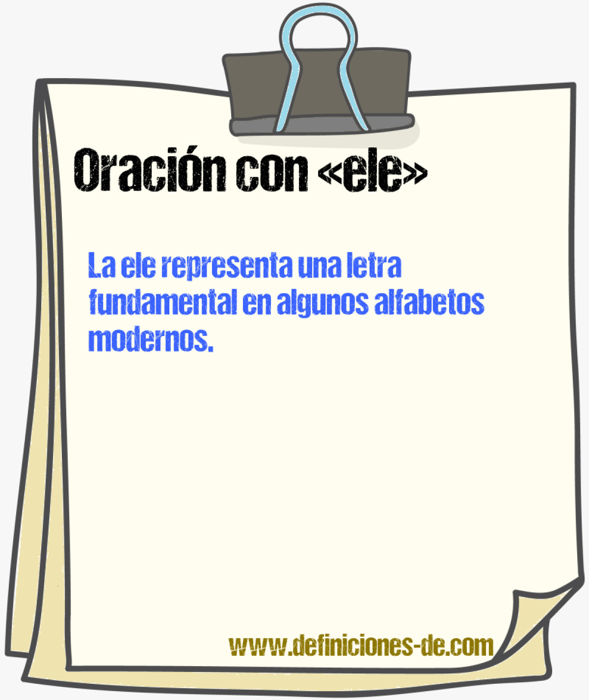 Ejemplos de oraciones con ele