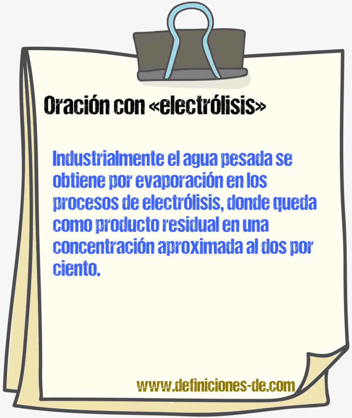 Ejemplos de oraciones con electrlisis