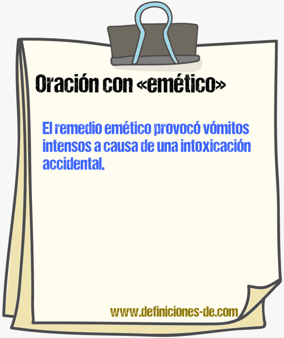 Ejemplos de oraciones con emtico