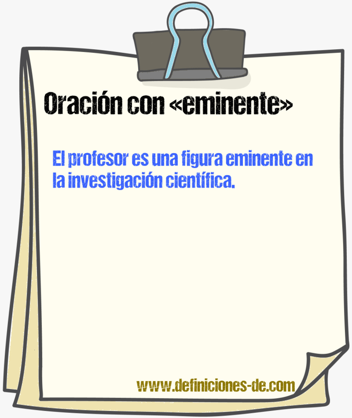 Ejemplos de oraciones con eminente