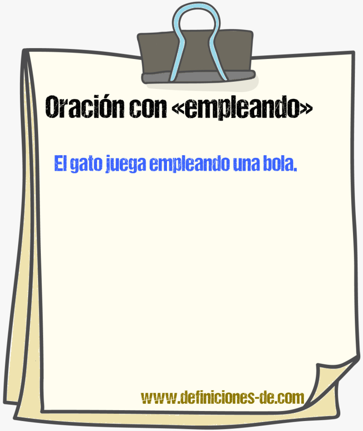 Ejemplos de oraciones con empleando