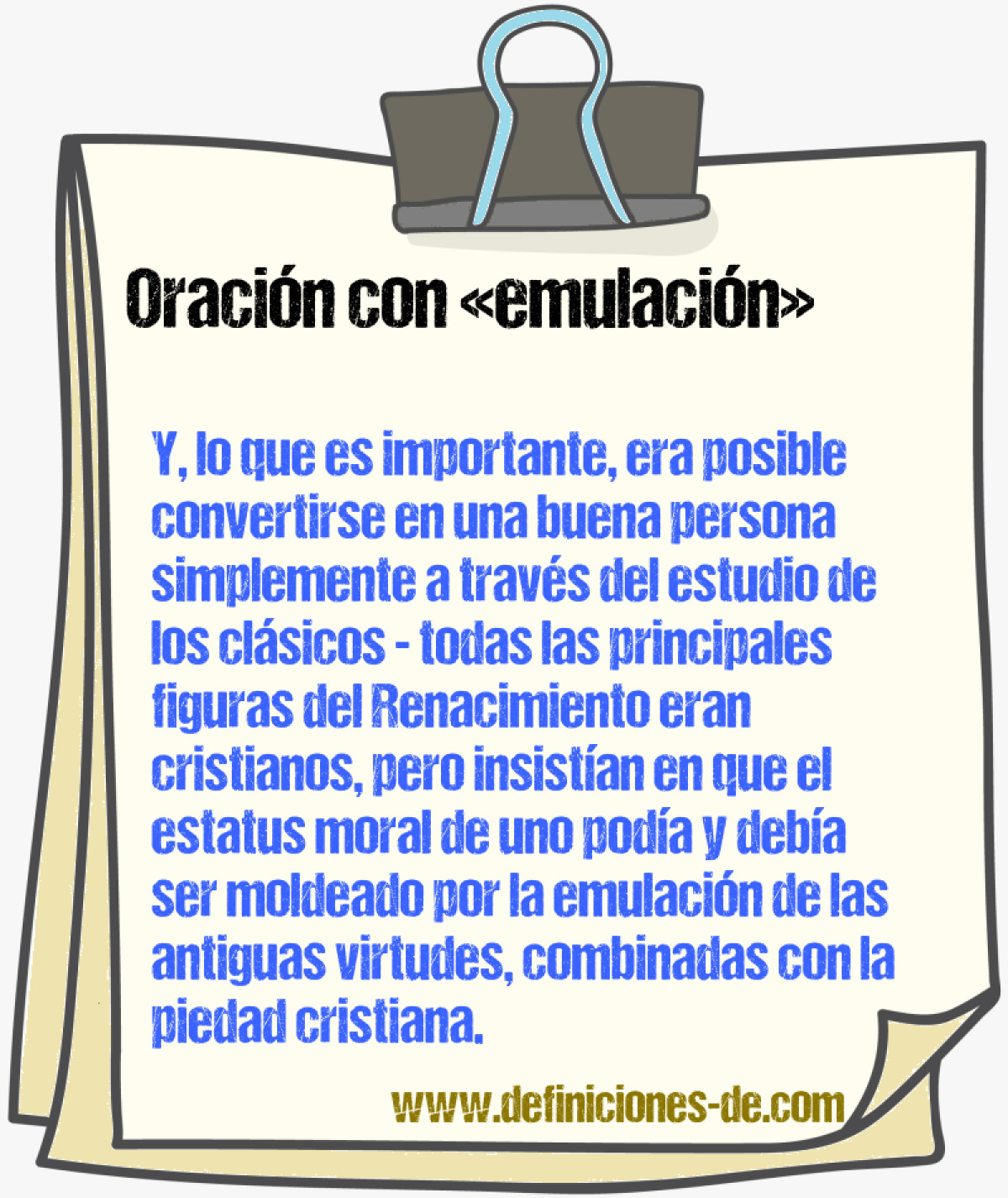 Ejemplos de oraciones con emulacin