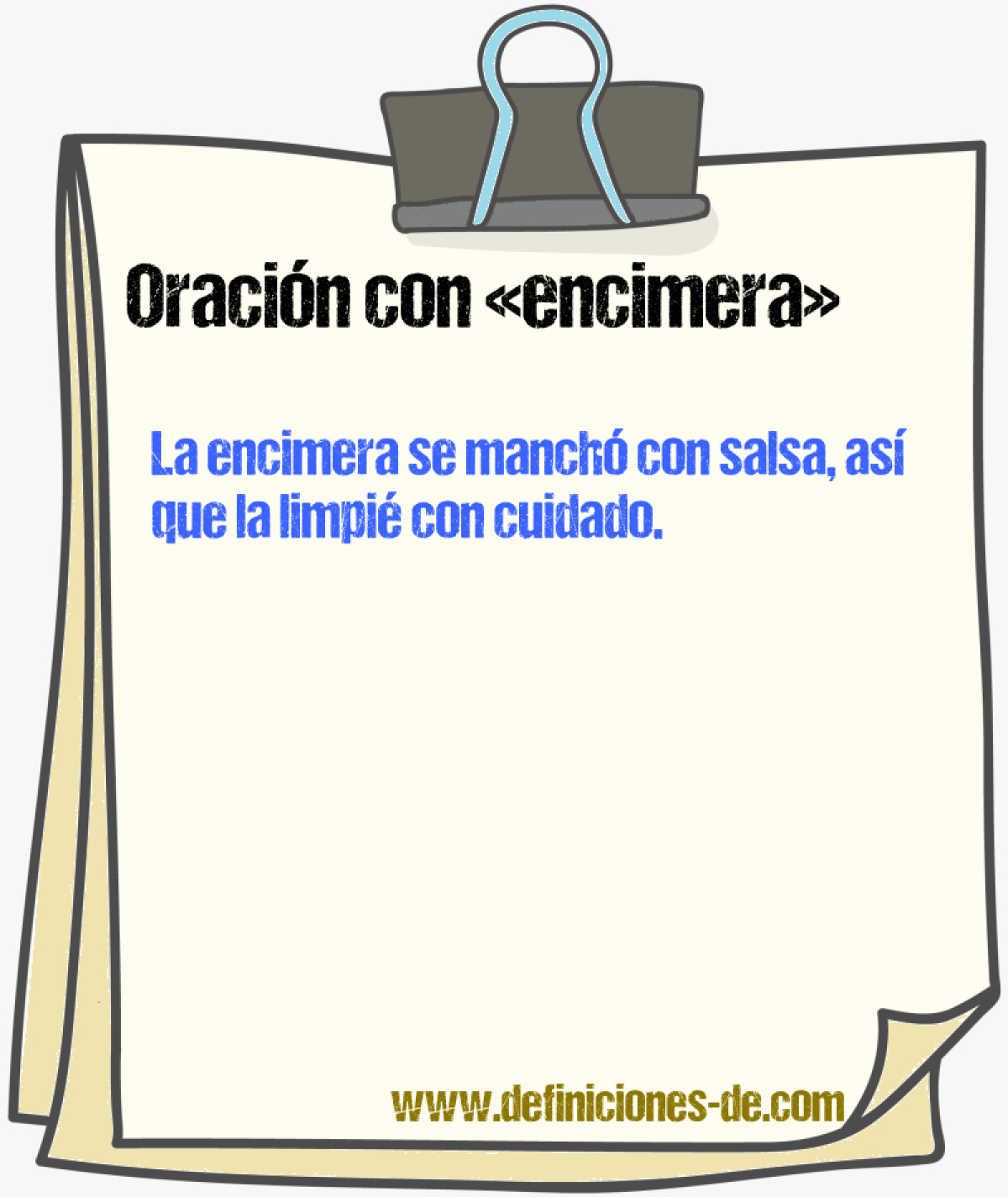 Ejemplos de oraciones con encimera