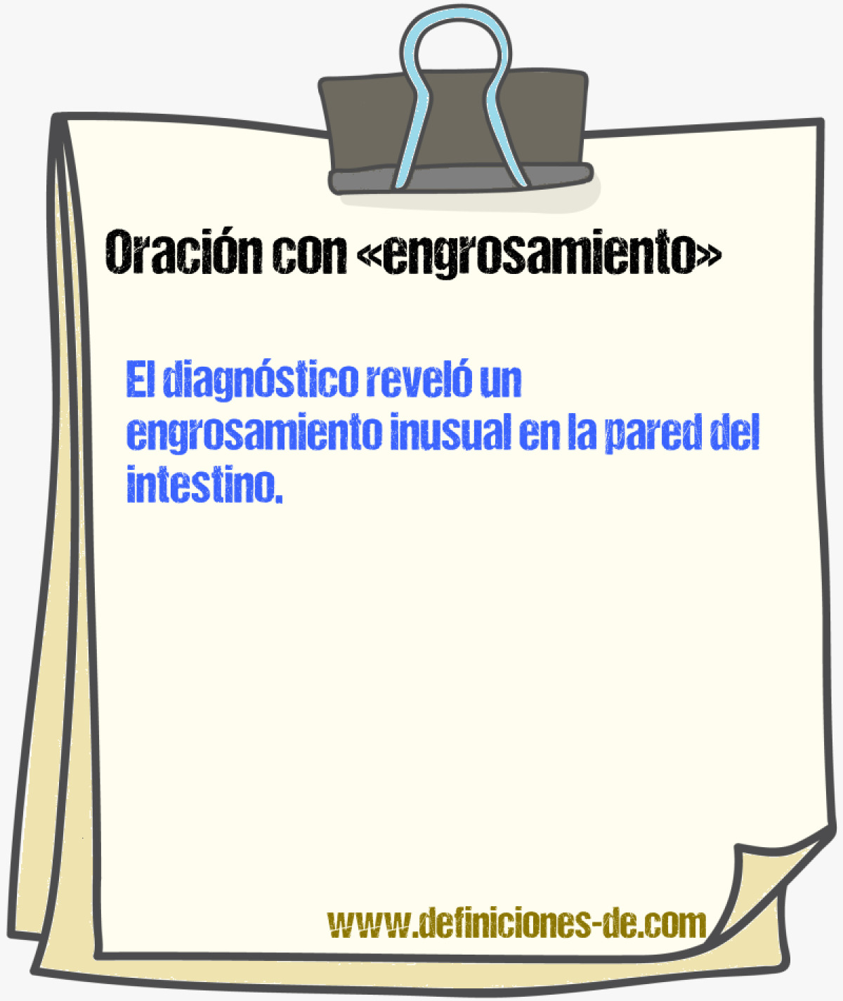 Ejemplos de oraciones con engrosamiento