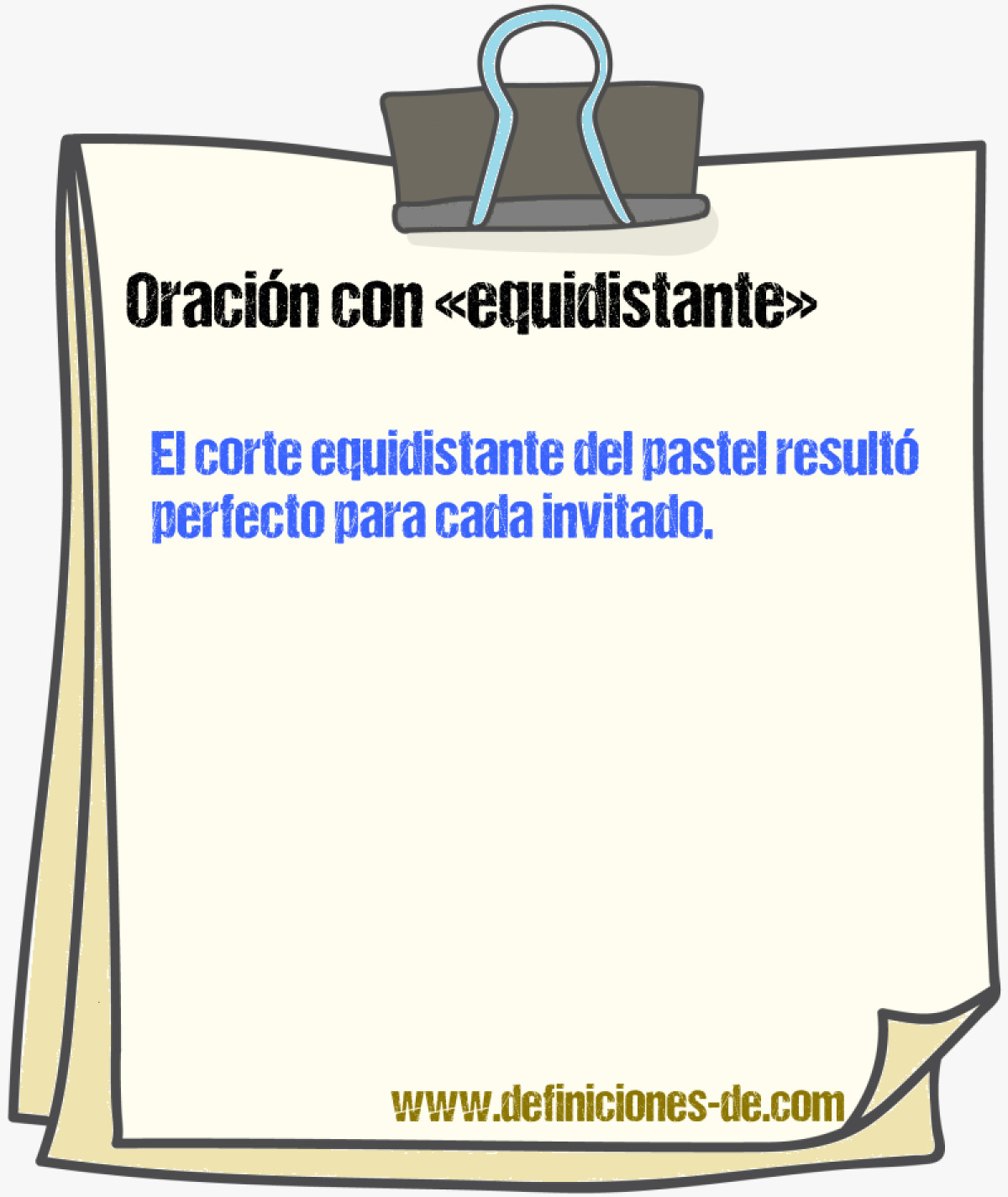 Ejemplos de oraciones con equidistante