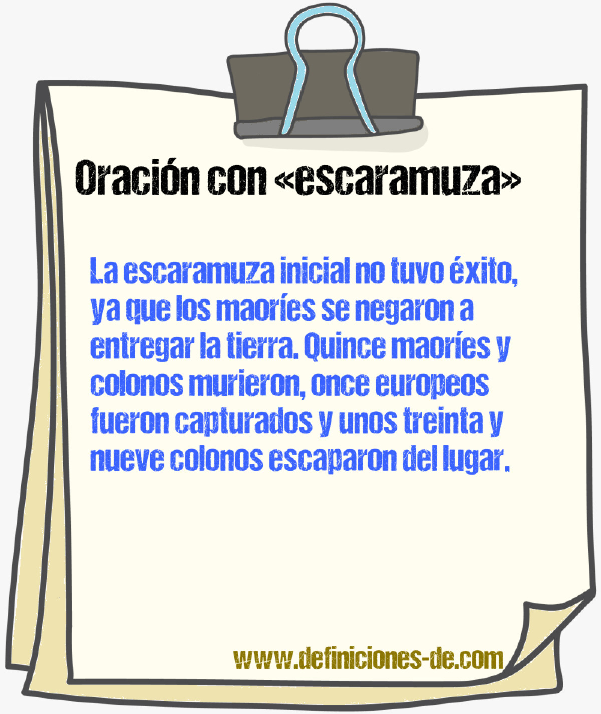 Ejemplos de oraciones con escaramuza