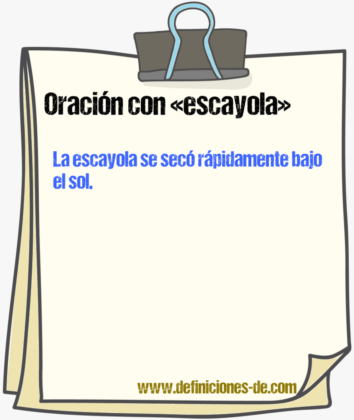 Ejemplos de oraciones con escayola