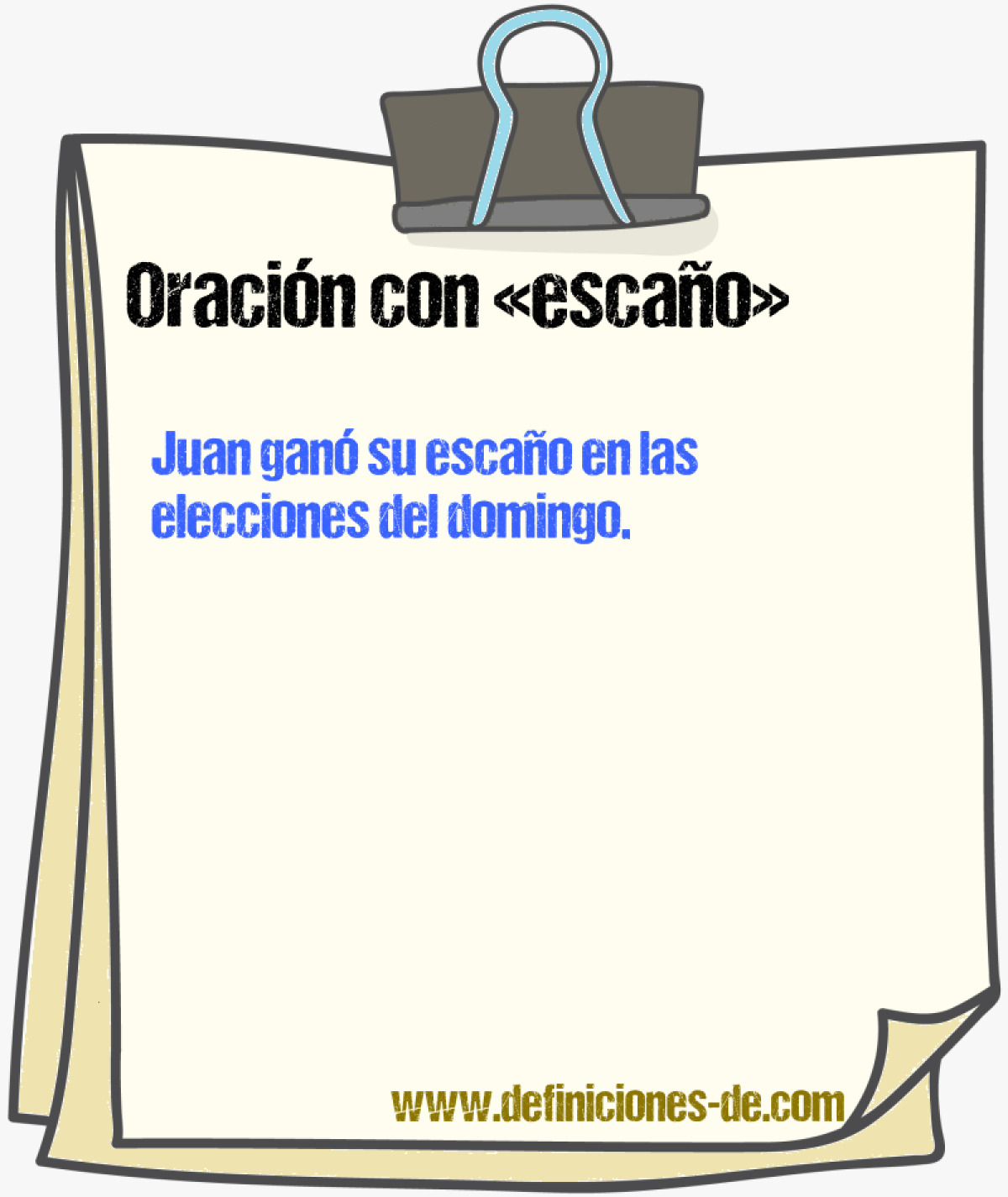 Ejemplos de oraciones con escaño