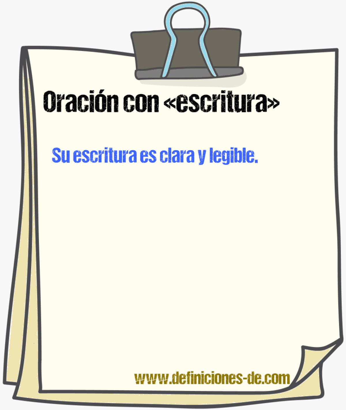 Ejemplos de oraciones con escritura