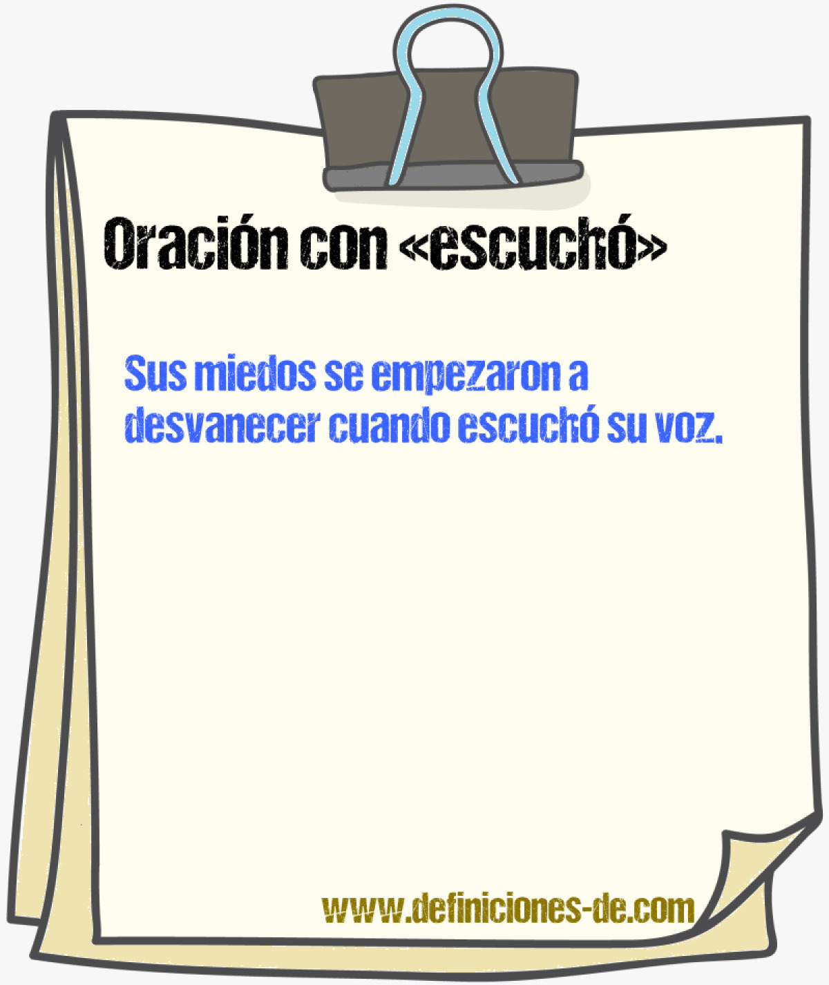 Ejemplos de oraciones con escuch