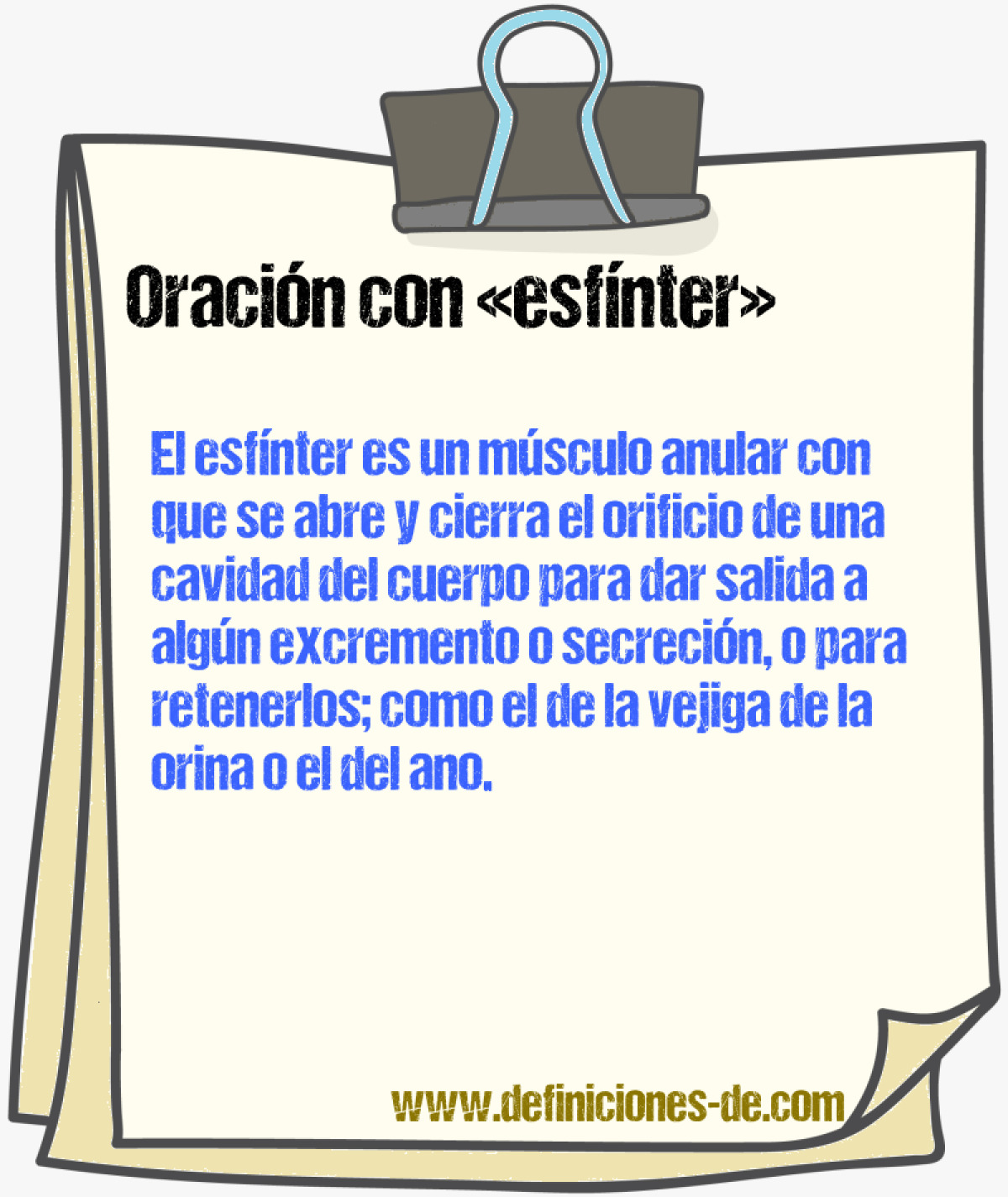 Ejemplos de oraciones con esfnter