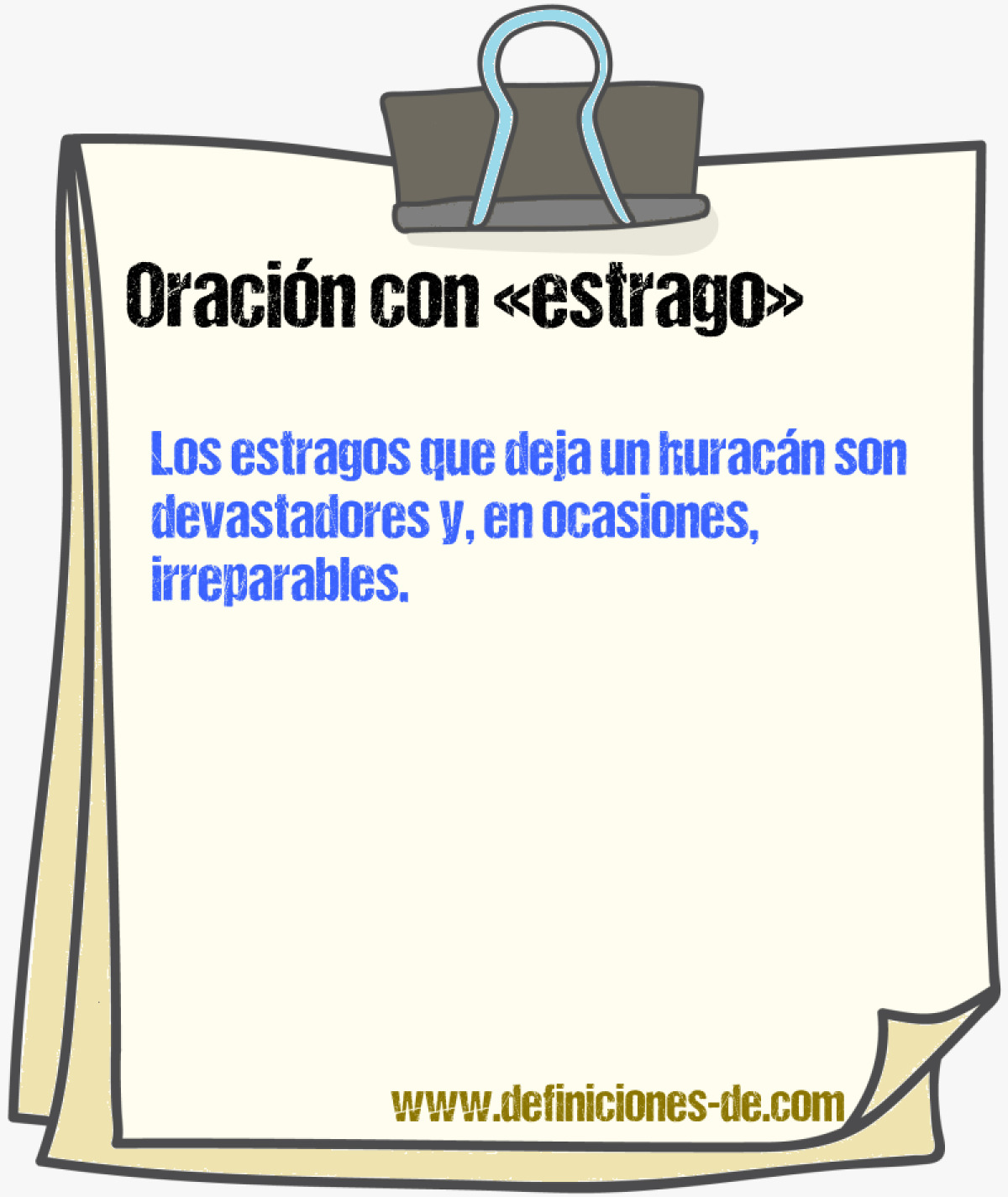 Ejemplos de oraciones con estrago