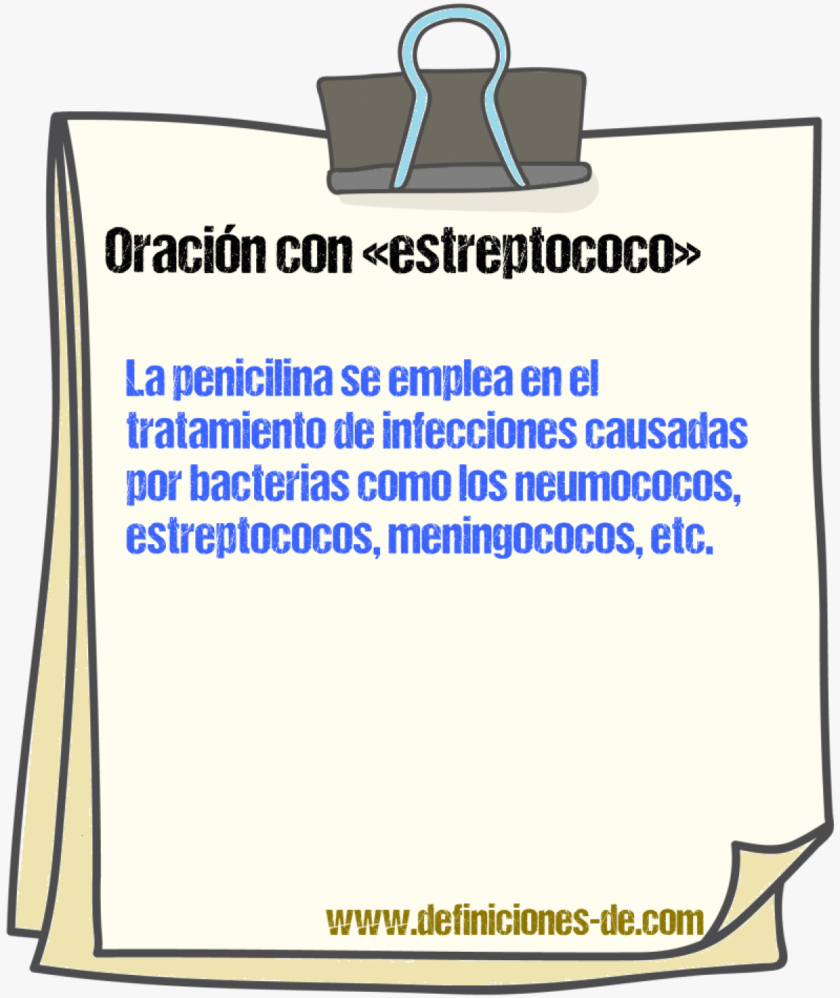 Ejemplos de oraciones con estreptococo