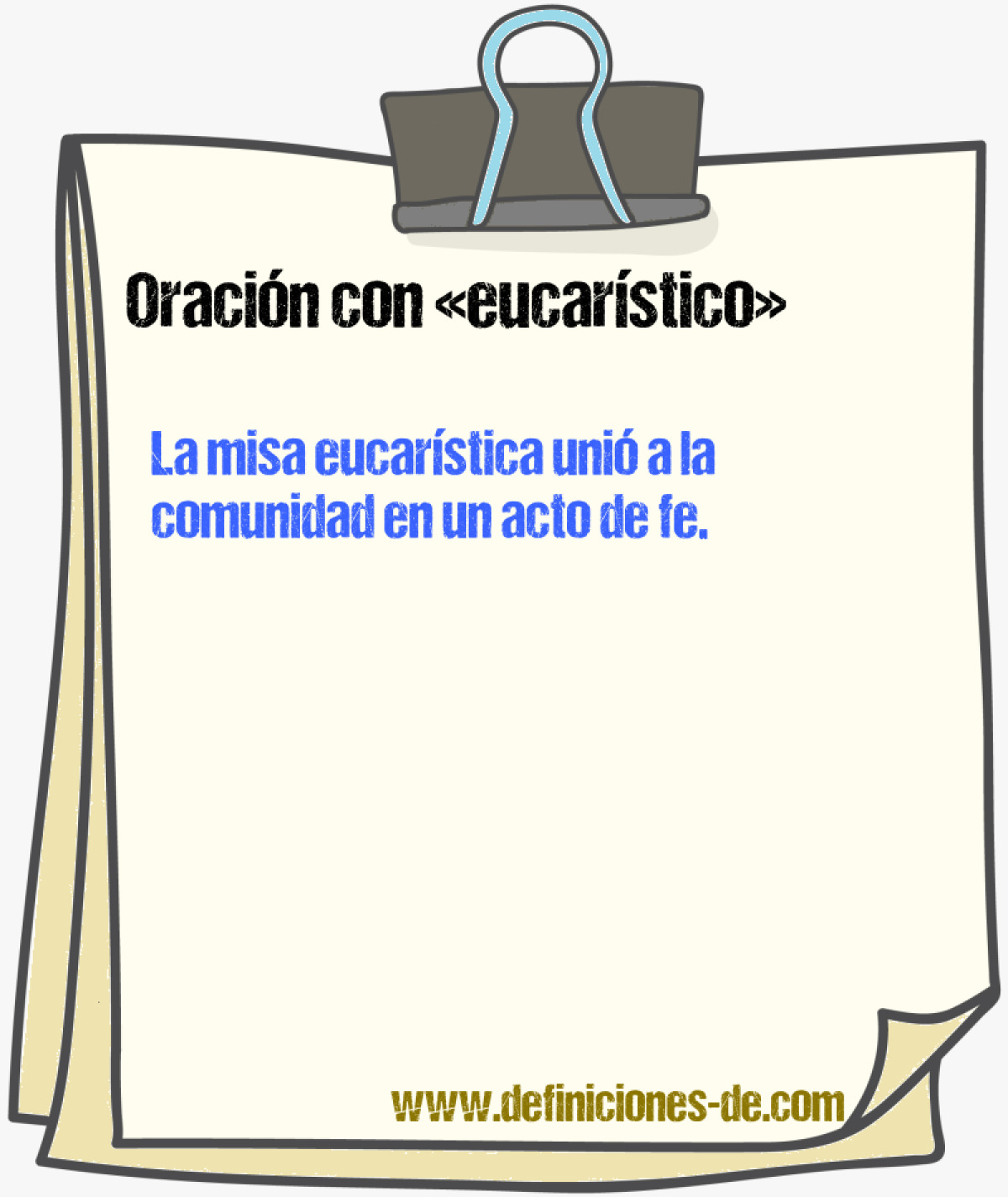 Ejemplos de oraciones con eucarstico