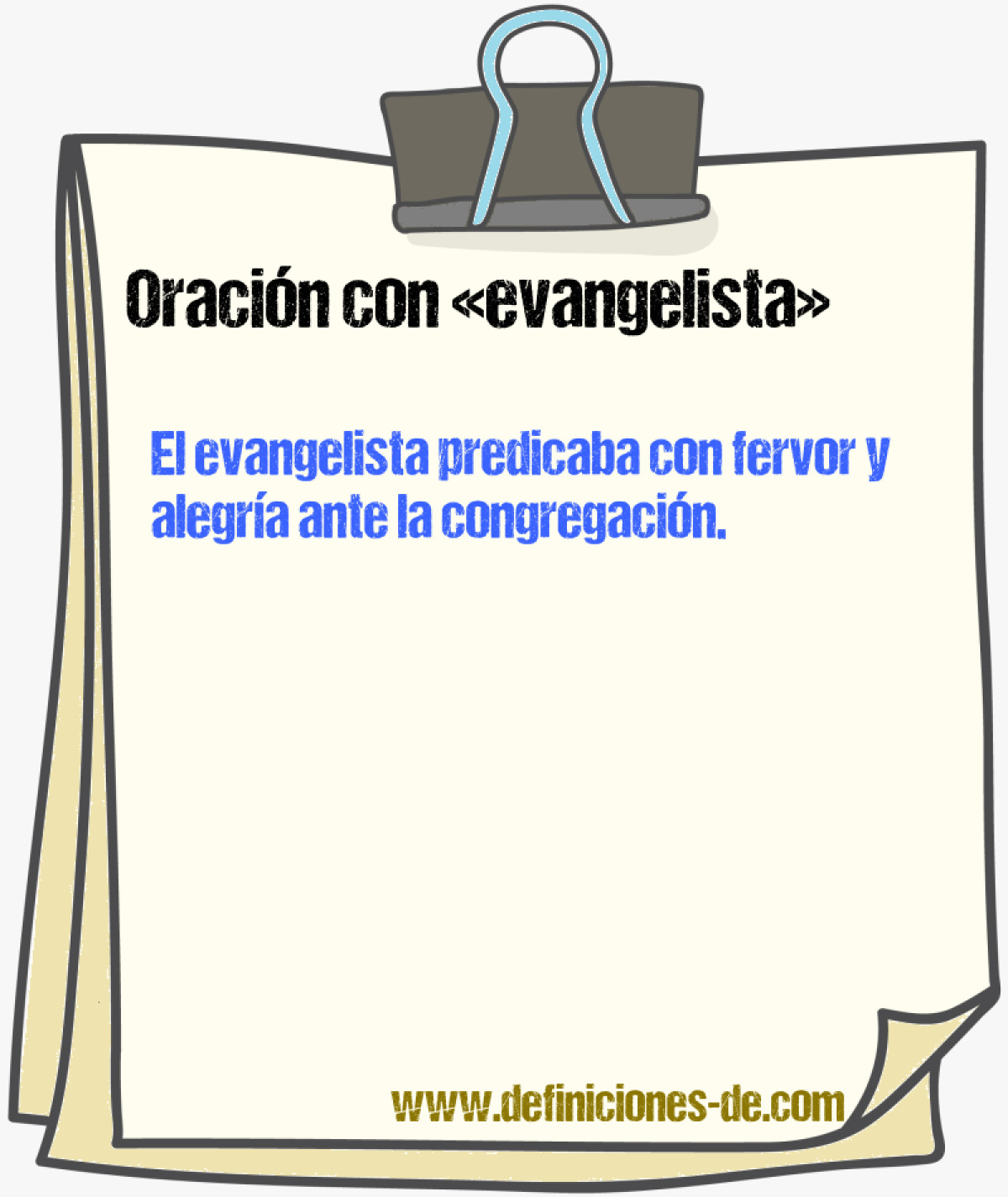 Ejemplos de oraciones con evangelista