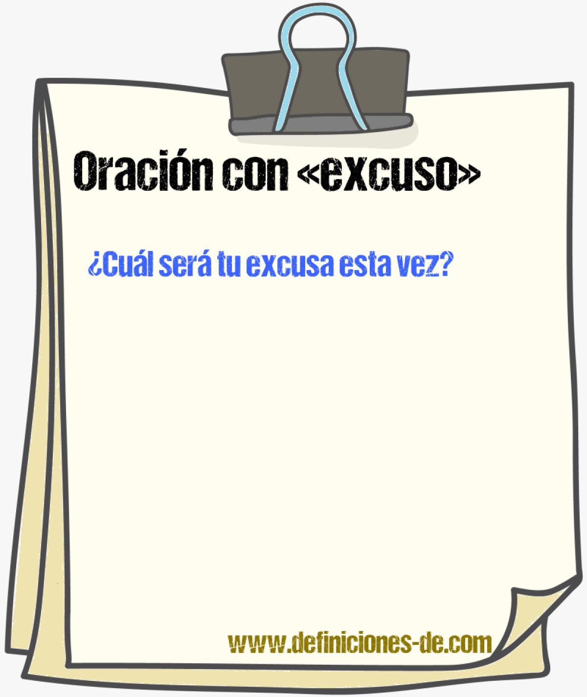 Ejemplos de oraciones con excuso