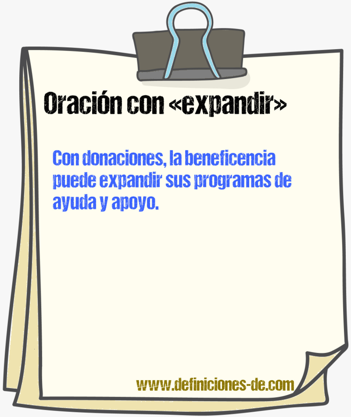 Ejemplos de oraciones con expandir