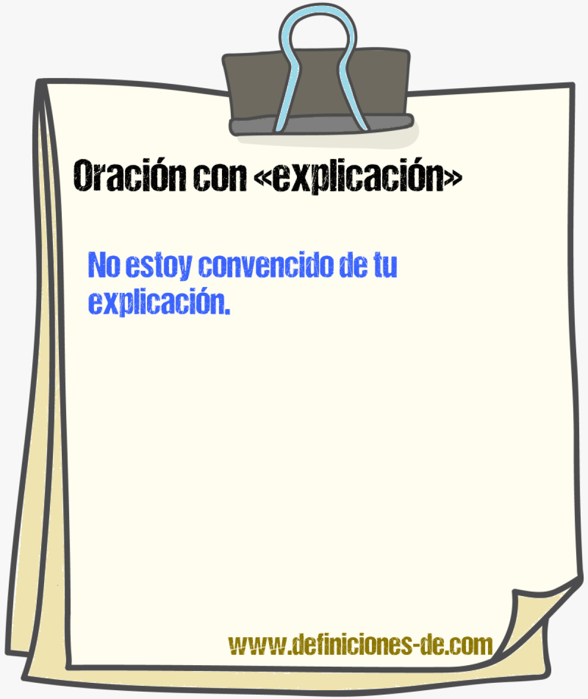 Ejemplos de oraciones con explicacin