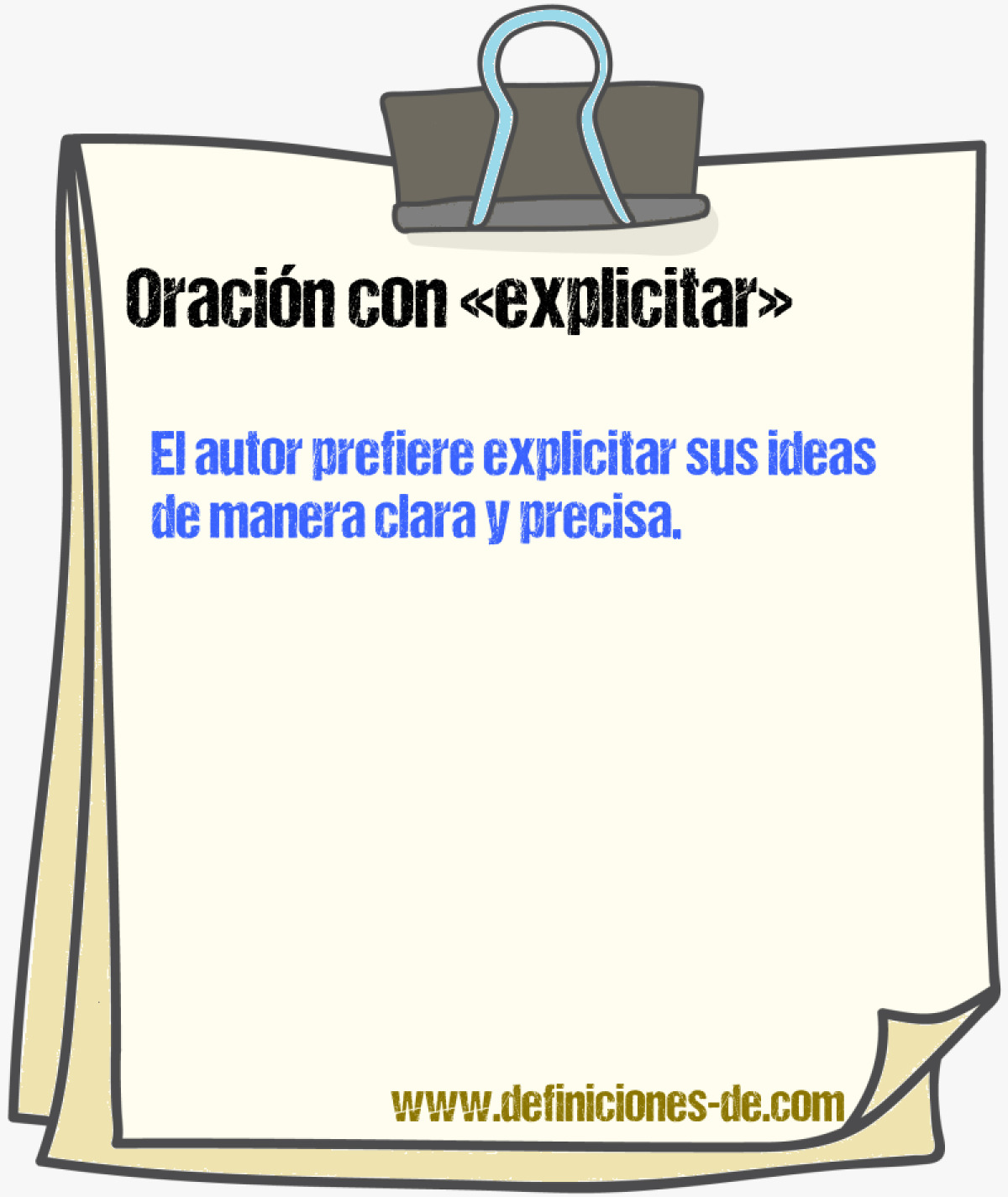 Ejemplos de oraciones con explicitar