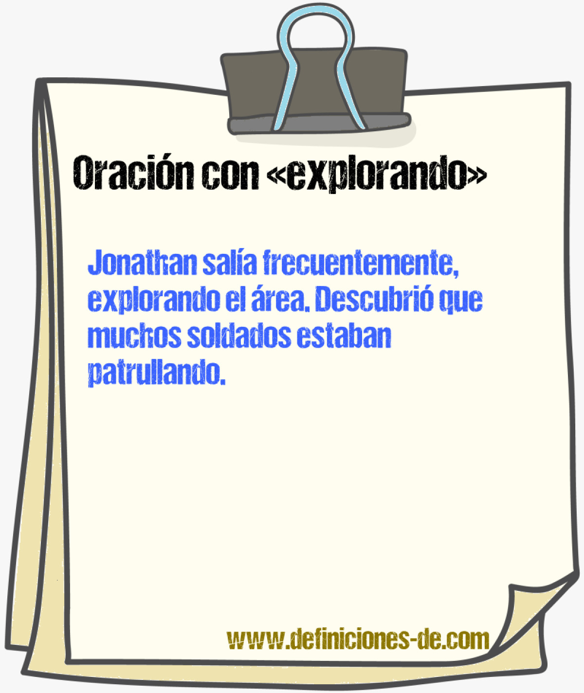 Ejemplos de oraciones con explorando