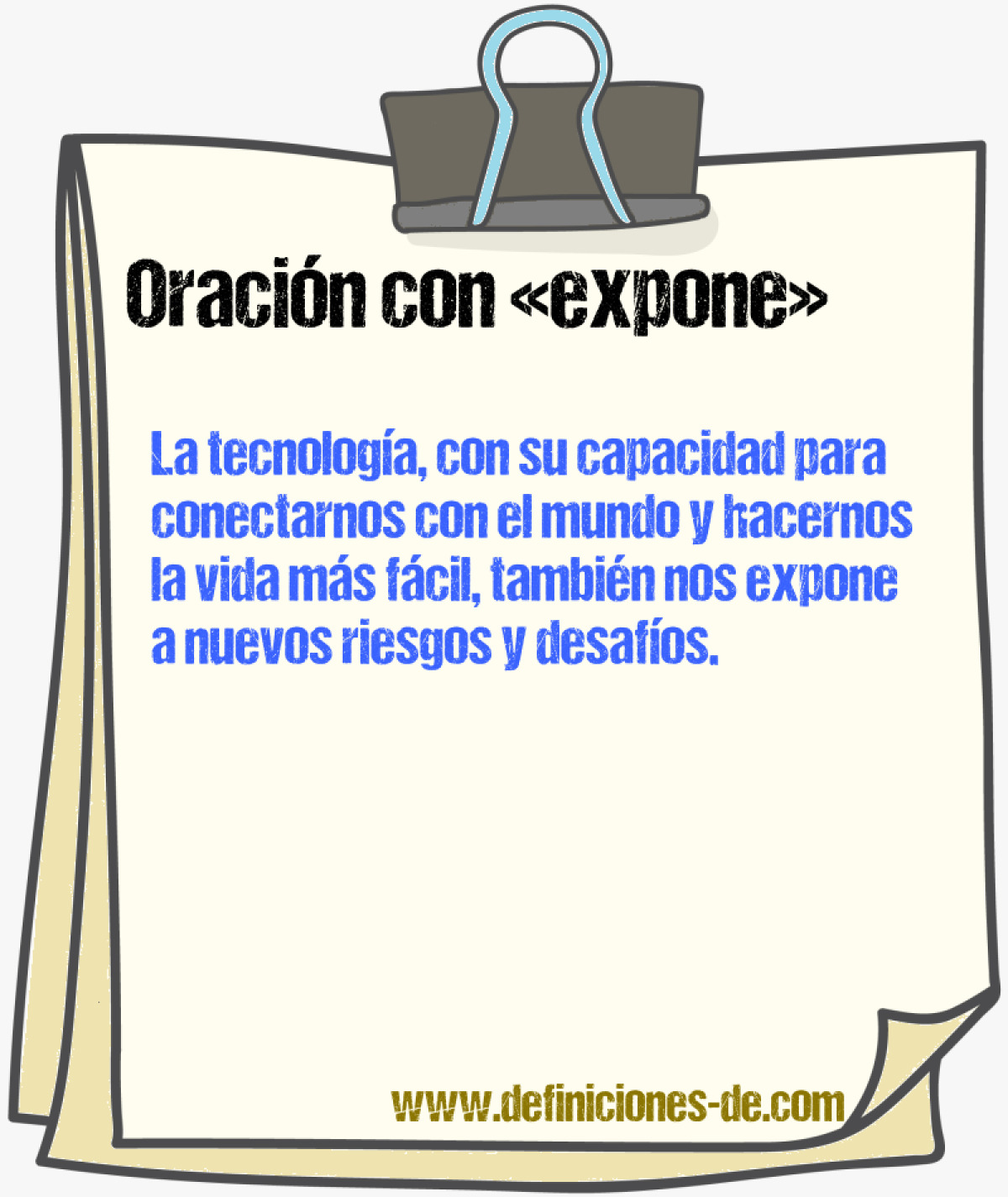 Ejemplos de oraciones con expone