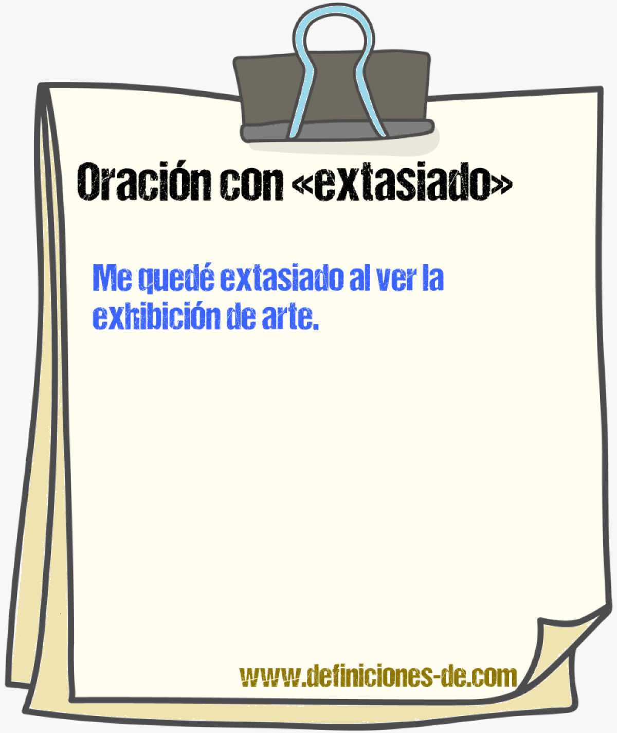 Ejemplos de oraciones con extasiado