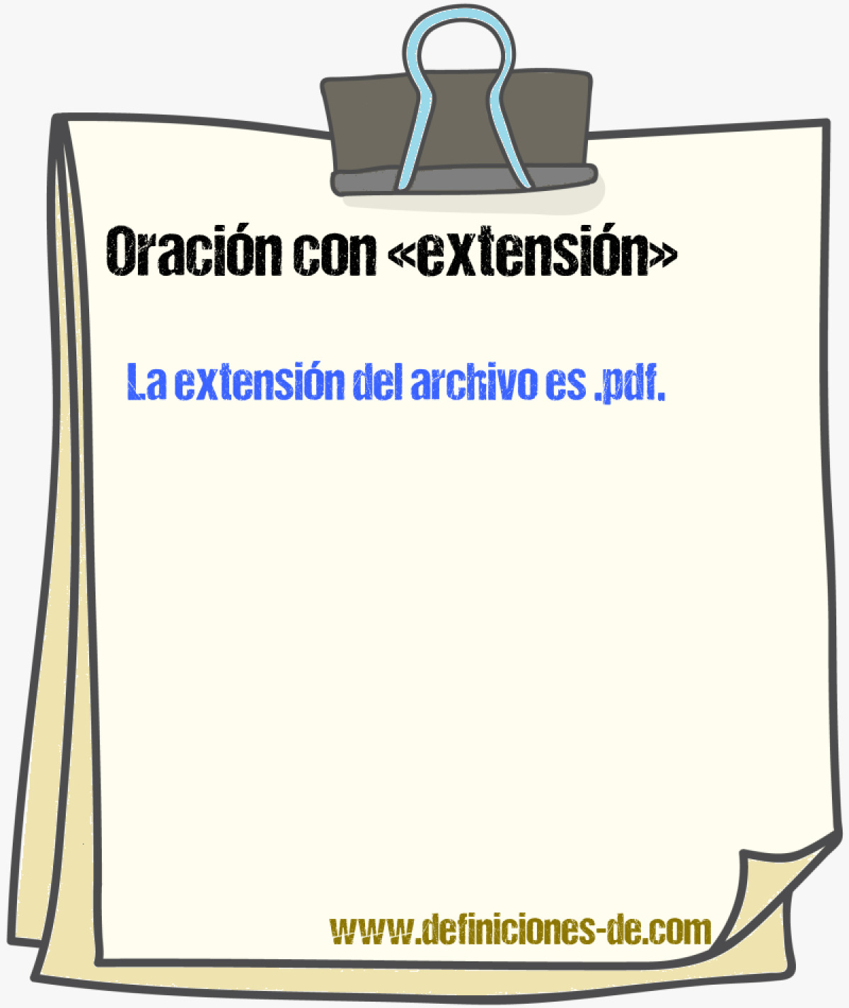 Ejemplos de oraciones con extensin