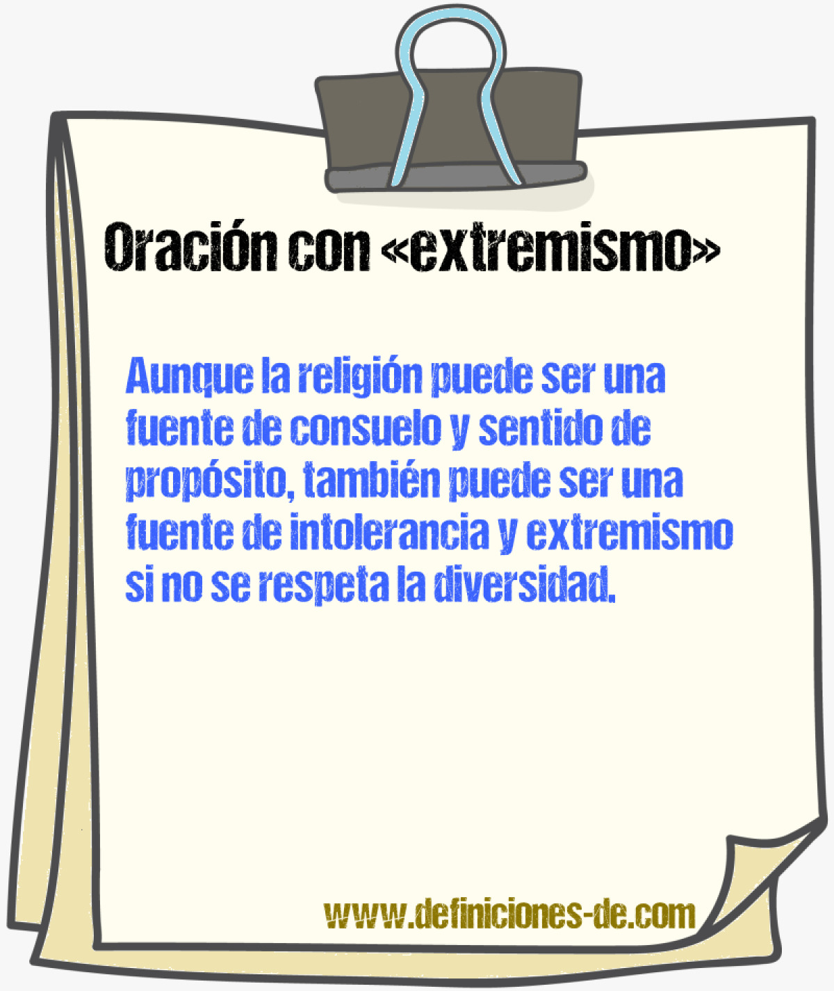 Ejemplos de oraciones con extremismo