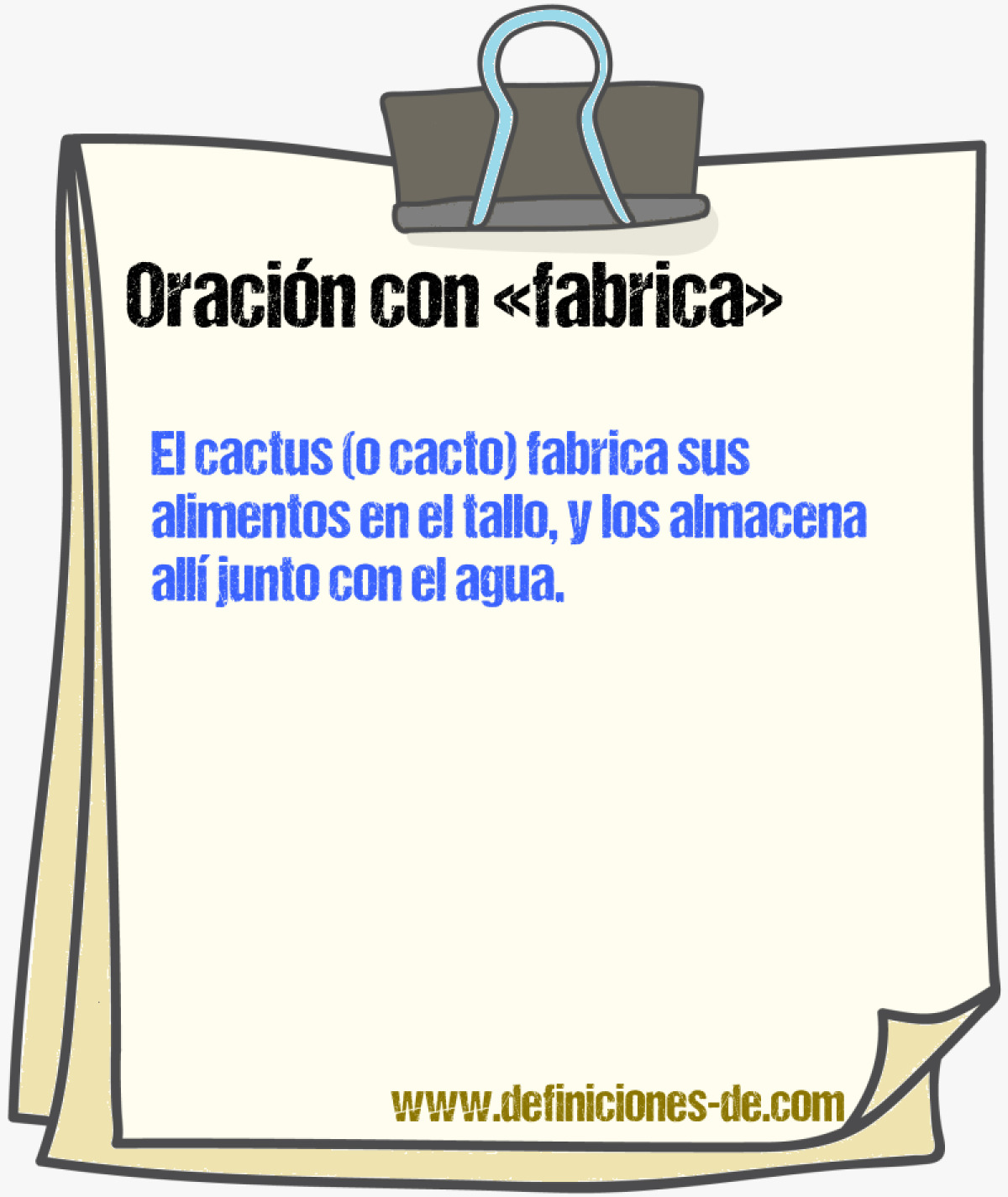 Ejemplos de oraciones con fabrica