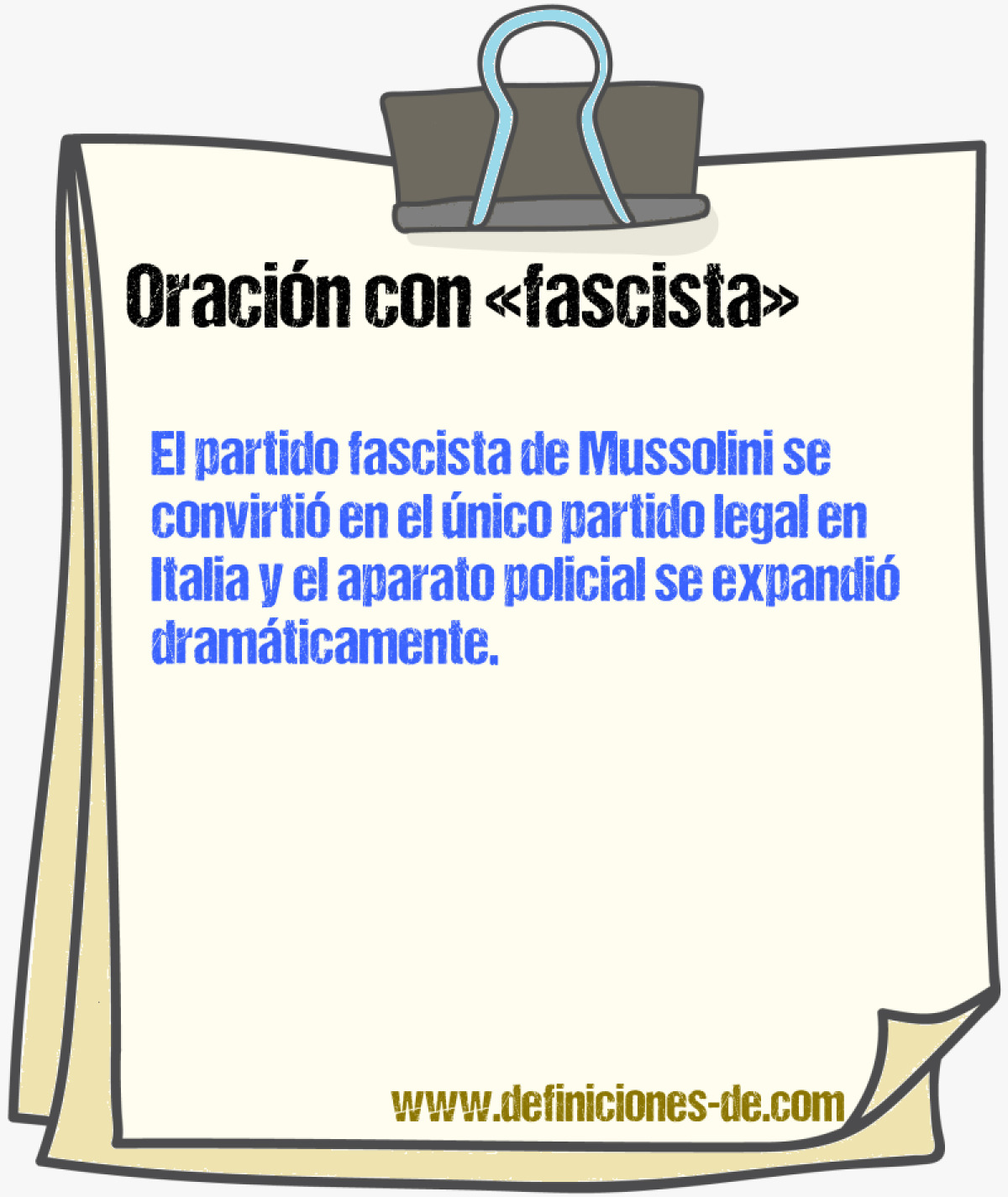 Ejemplos de oraciones con fascista