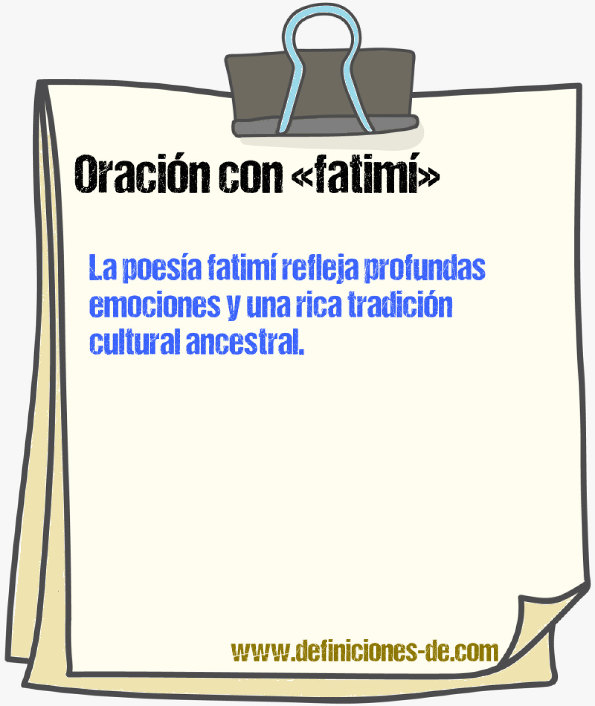 Ejemplos de oraciones con fatim