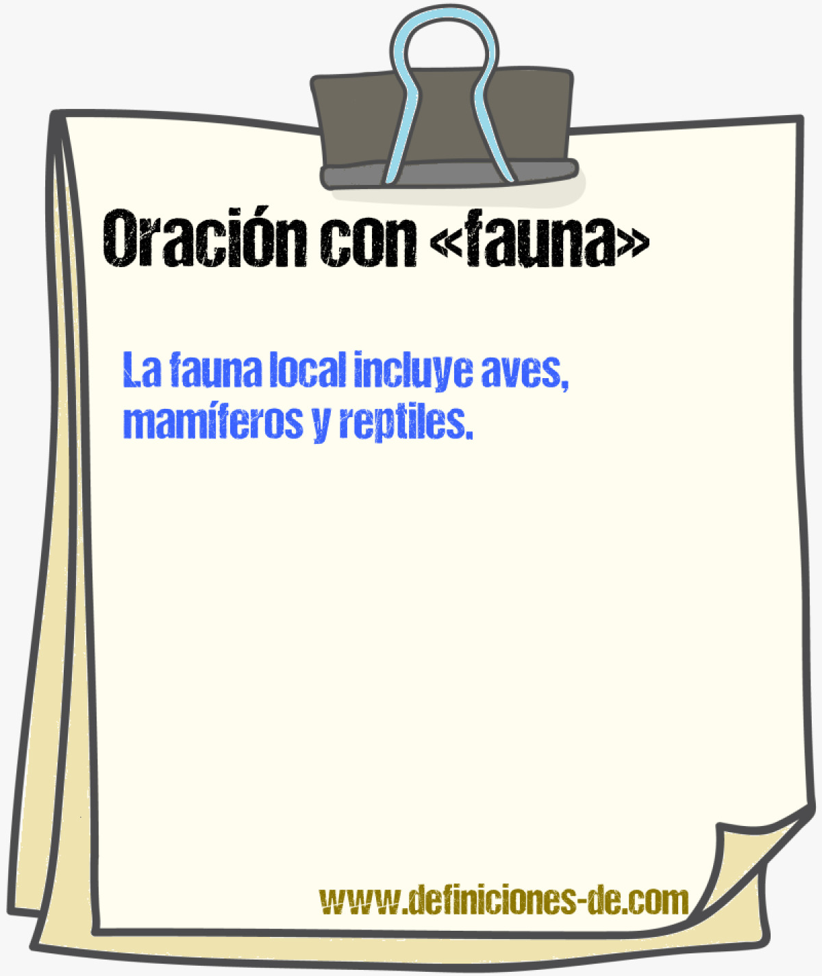 Ejemplos de oraciones con fauna