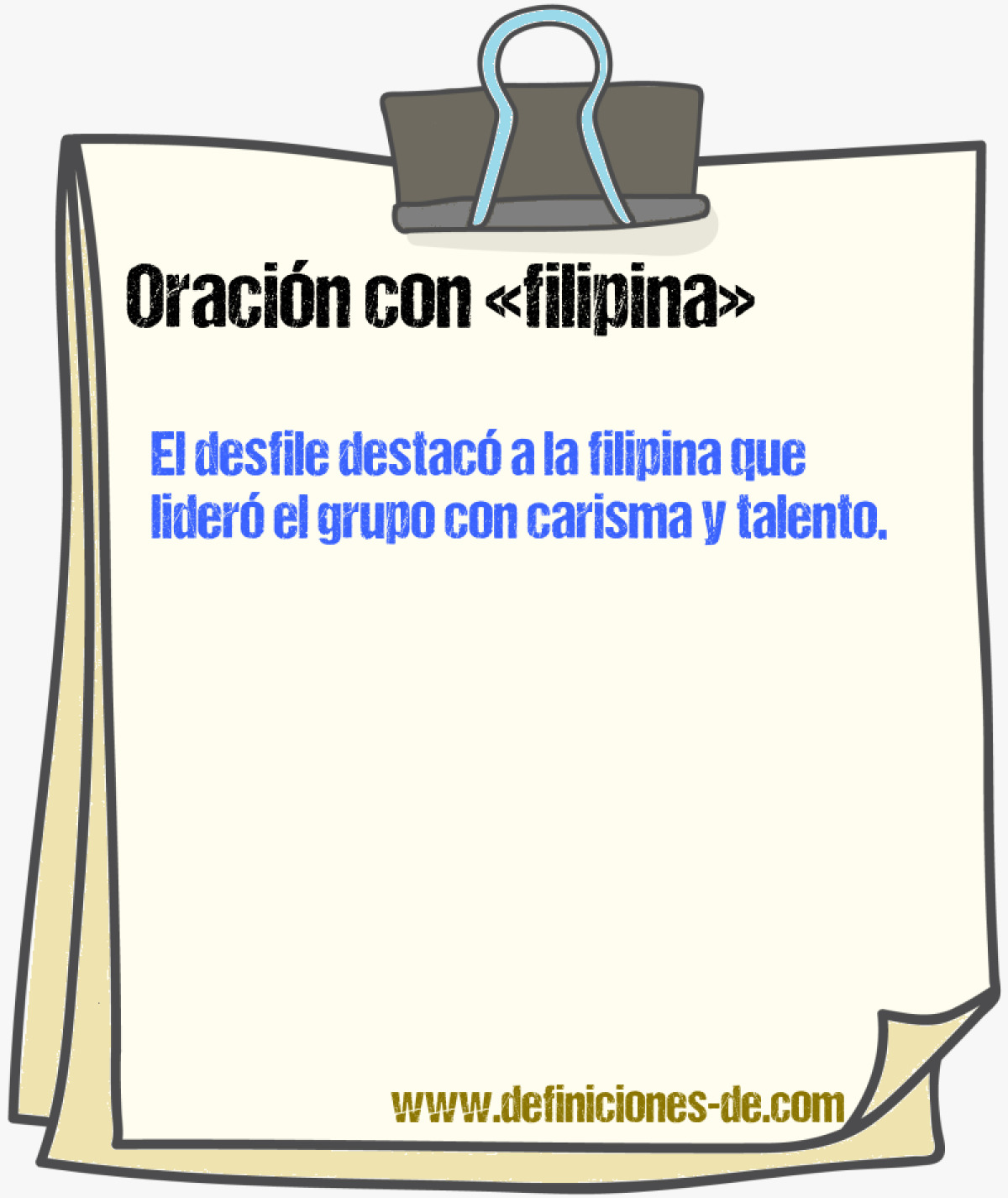 Ejemplos de oraciones con filipina