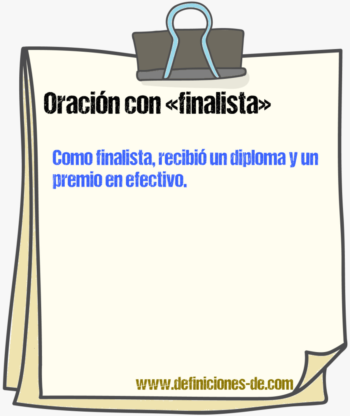 Ejemplos de oraciones con finalista