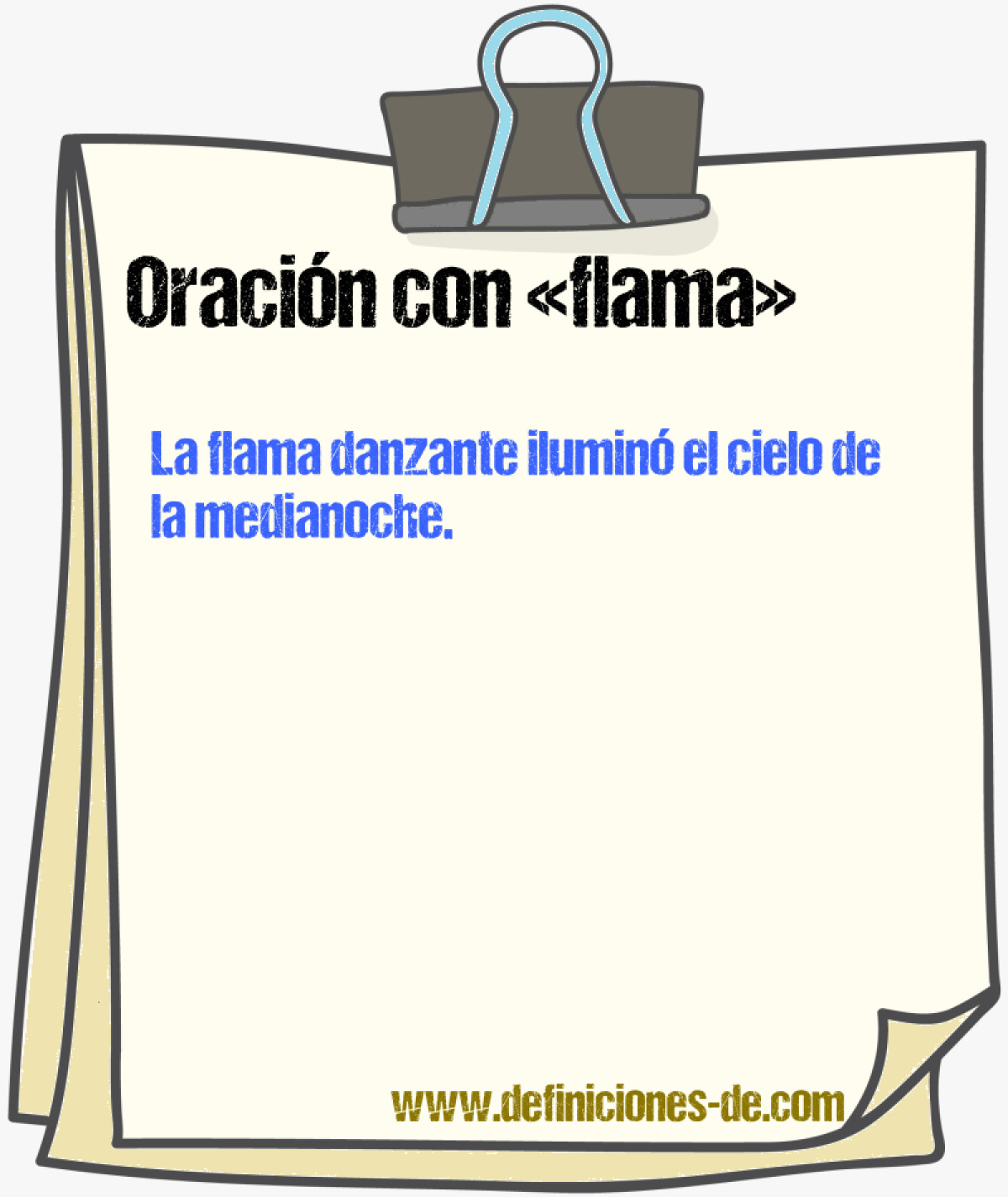 Ejemplos de oraciones con flama