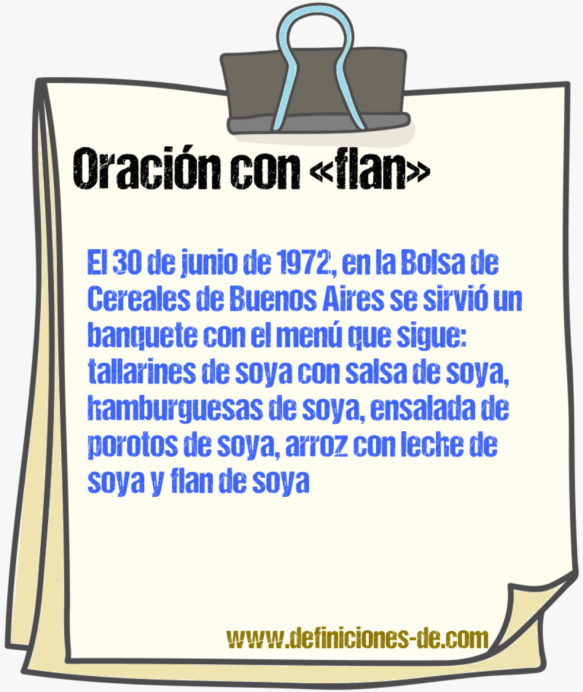 Ejemplos de oraciones con flan