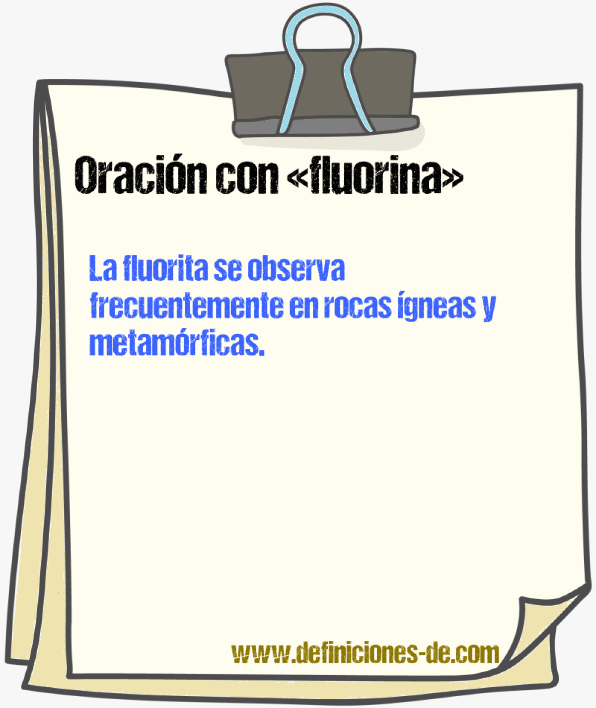 Ejemplos de oraciones con fluorina