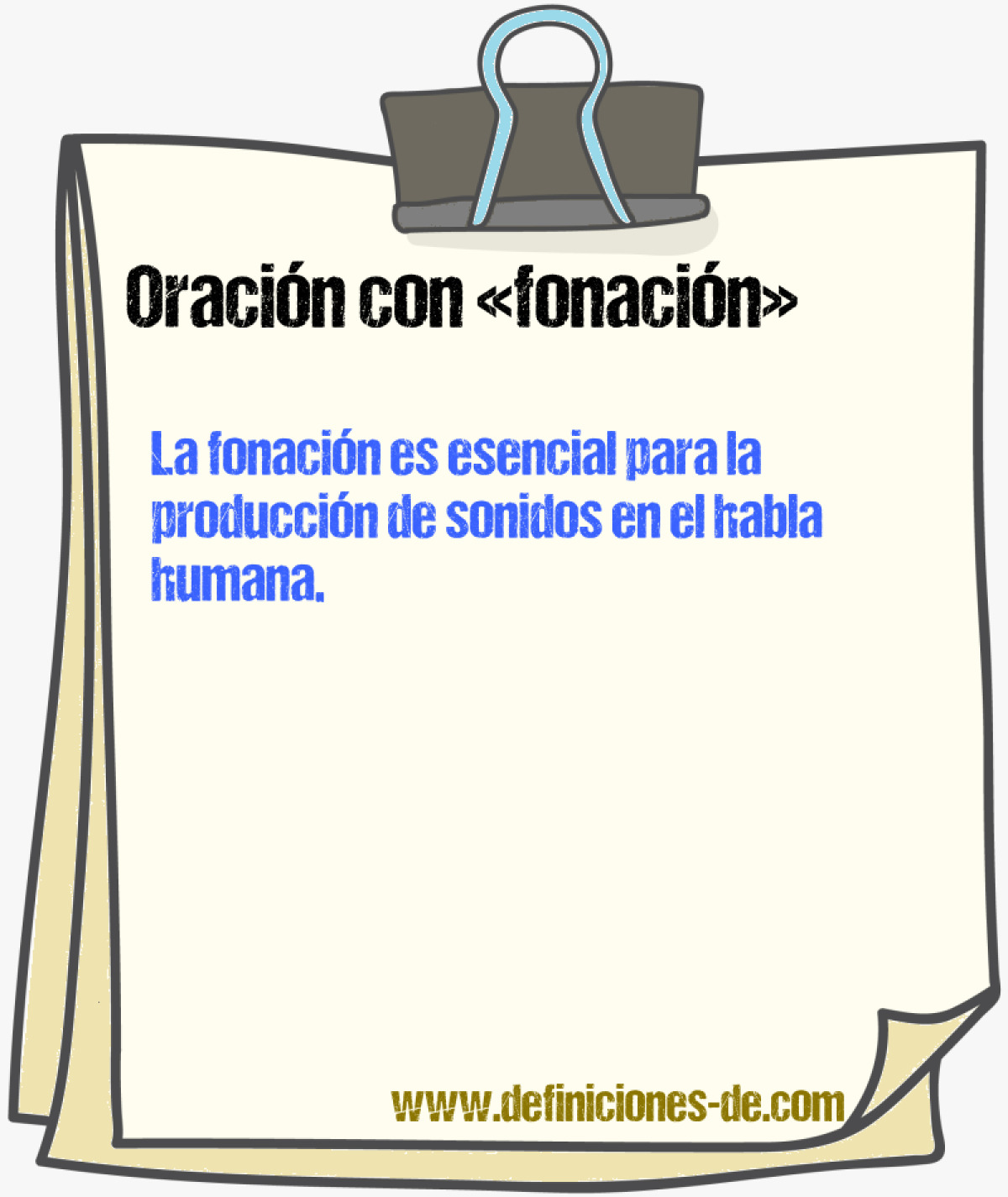 Ejemplos de oraciones con fonacin