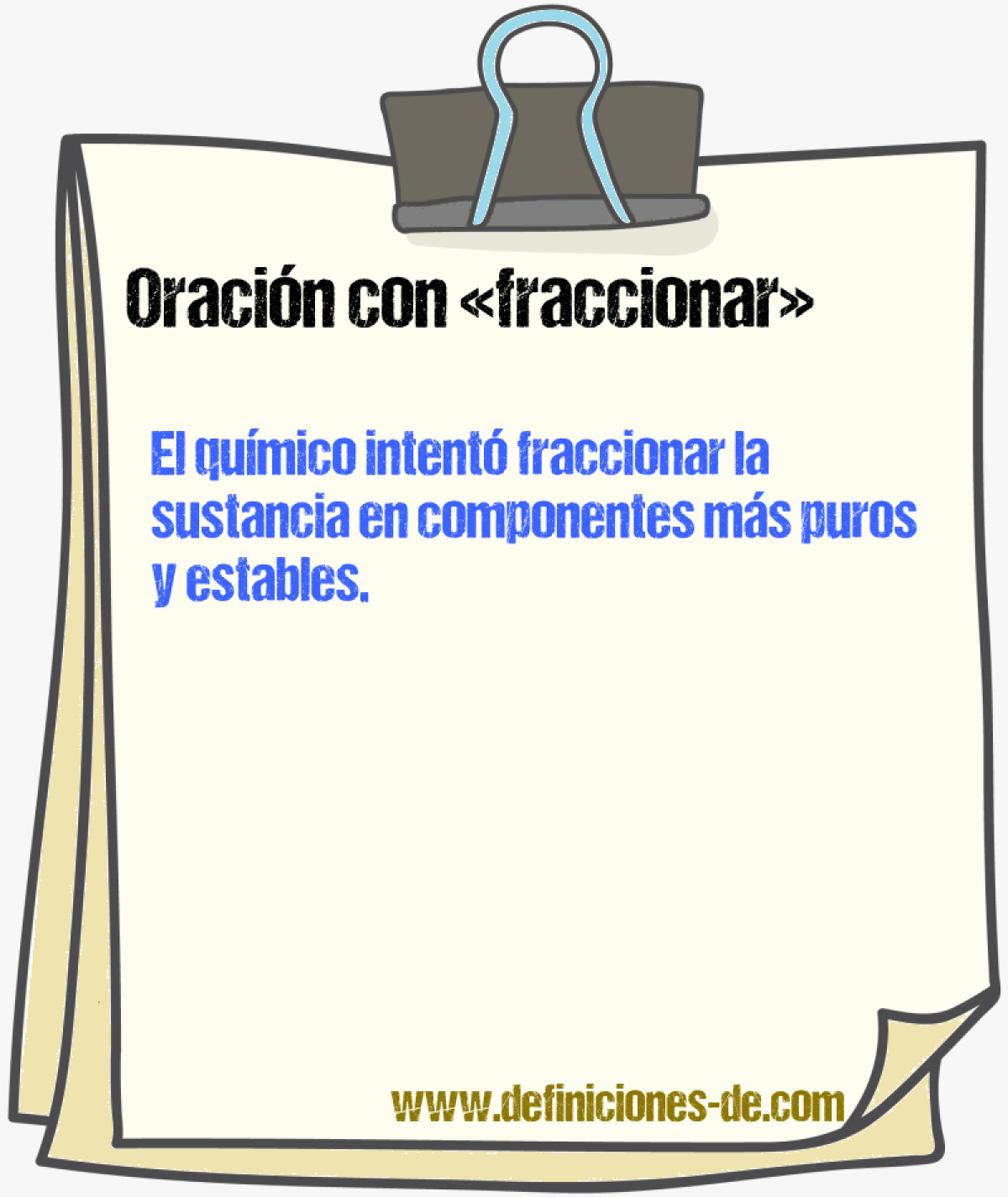 Ejemplos de oraciones con fraccionar