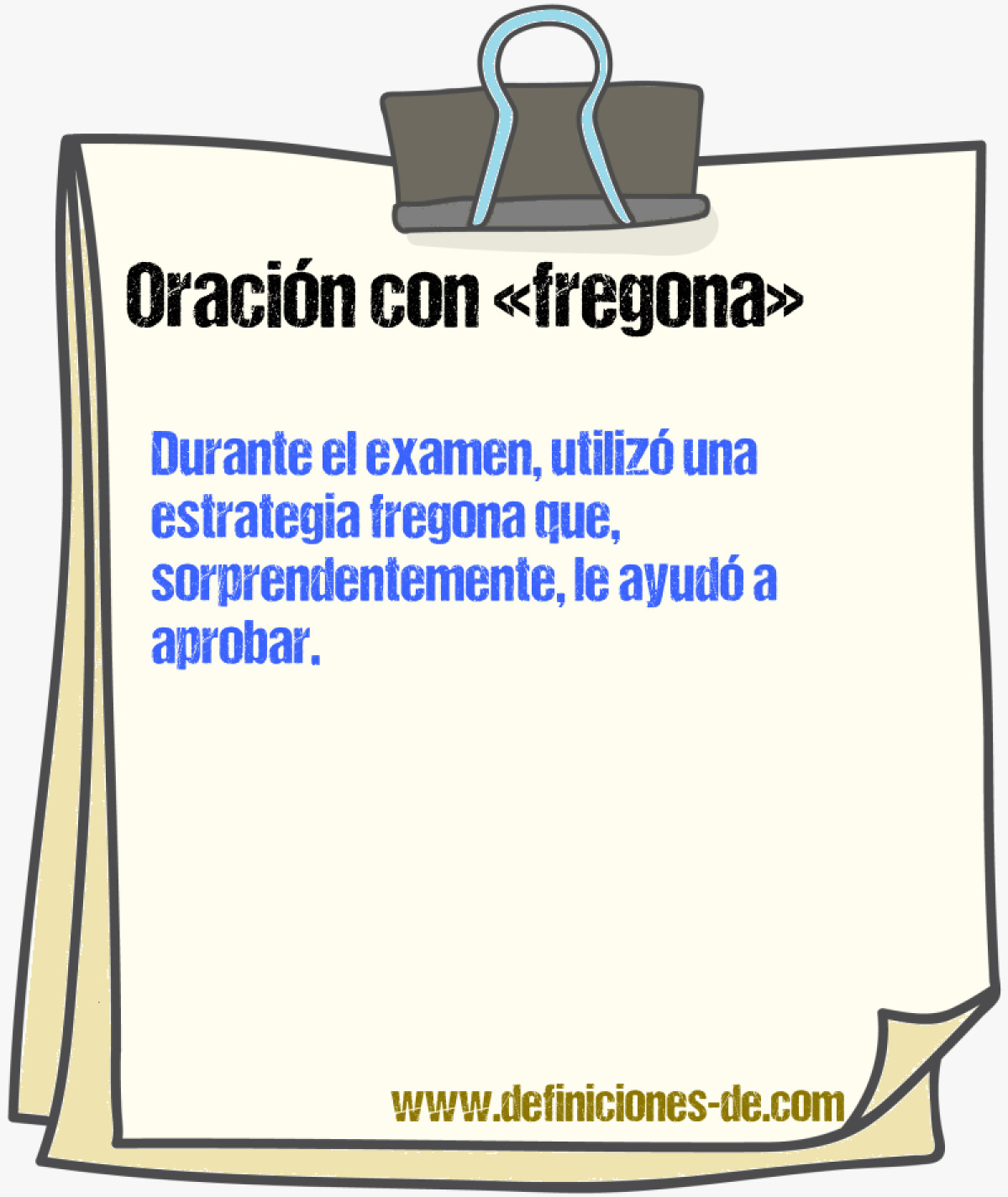 Ejemplos de oraciones con fregona