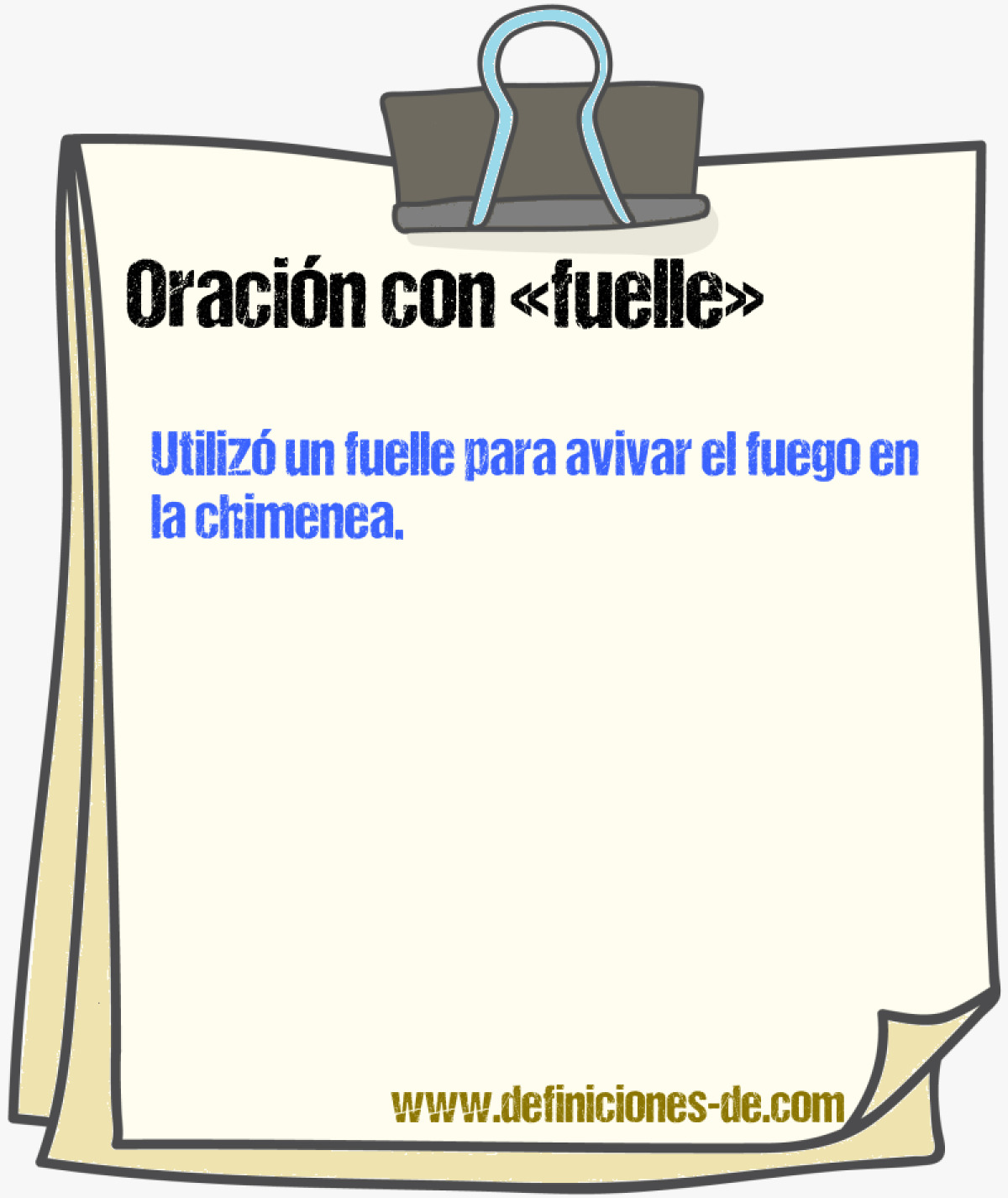 Ejemplos de oraciones con fuelle