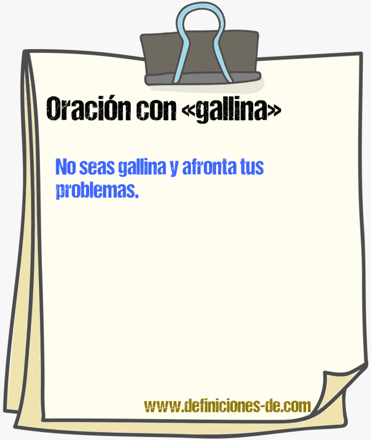 Ejemplos de oraciones con gallina