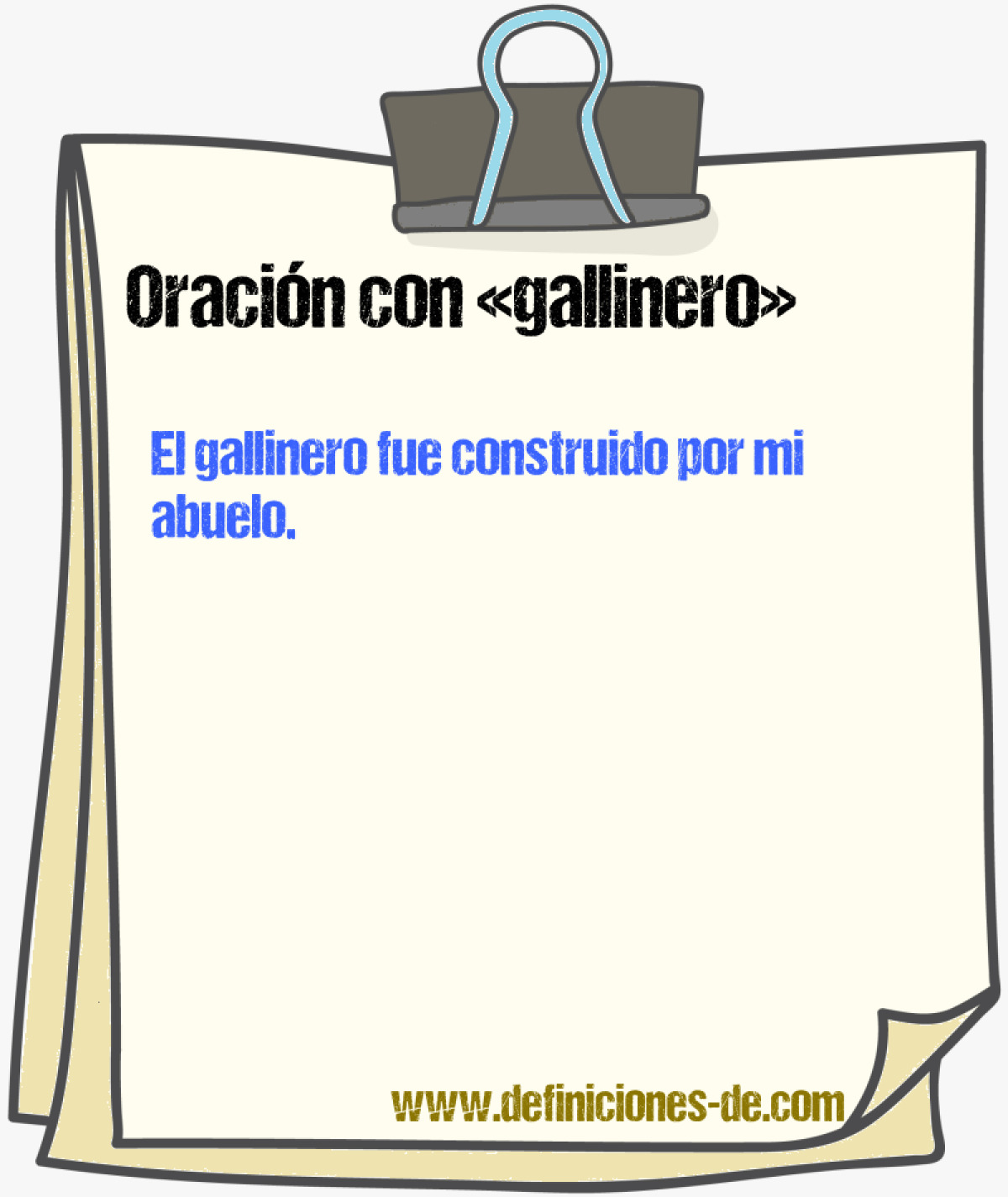 Ejemplos de oraciones con gallinero