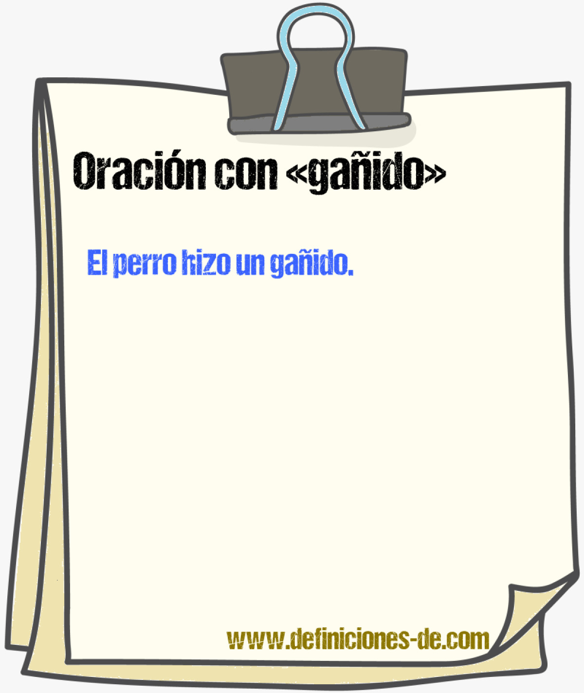Ejemplos de oraciones con gañido