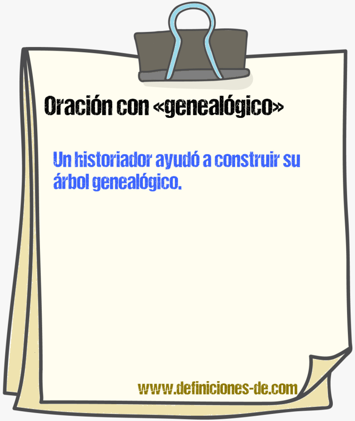 Ejemplos de oraciones con genealgico