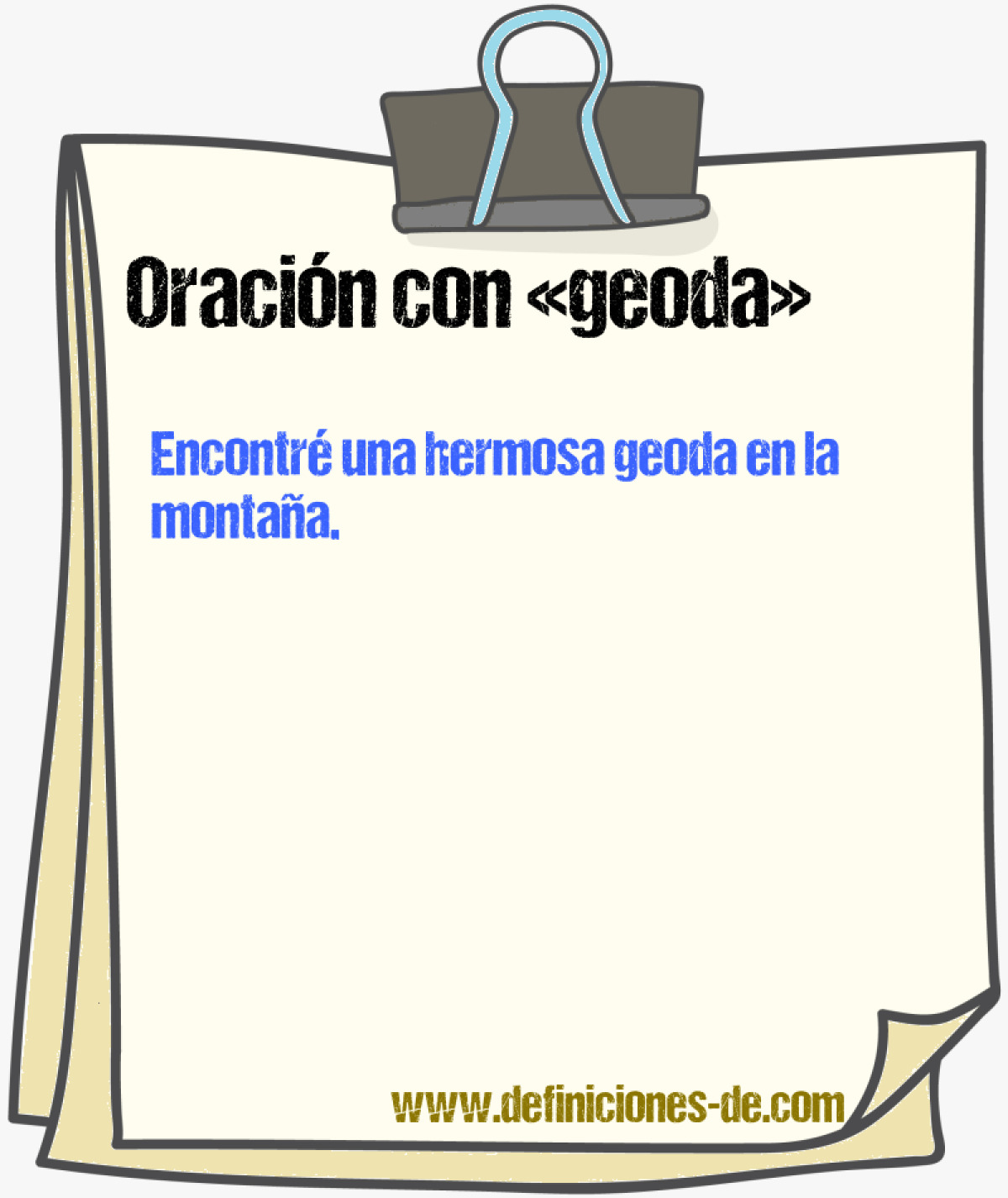 Ejemplos de oraciones con geoda